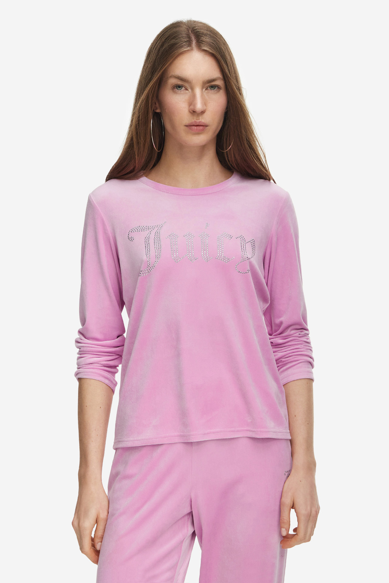 Bluza JUICY COUTURE JCCG0369-BEGONIA PINK Różowy jasny