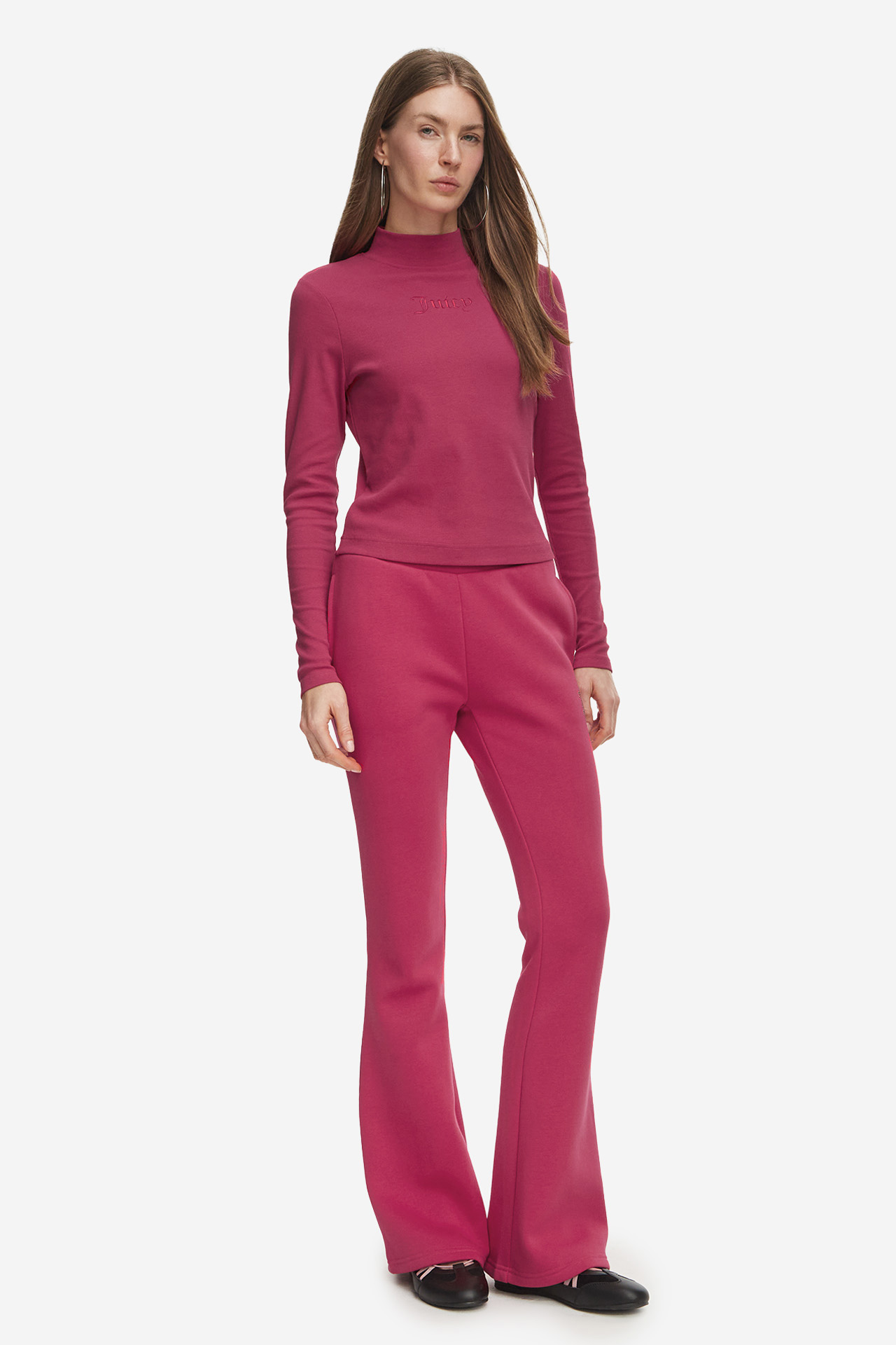Long sleeve JUICY COUTURE JCCG0365-PERSIAN RED Różowy