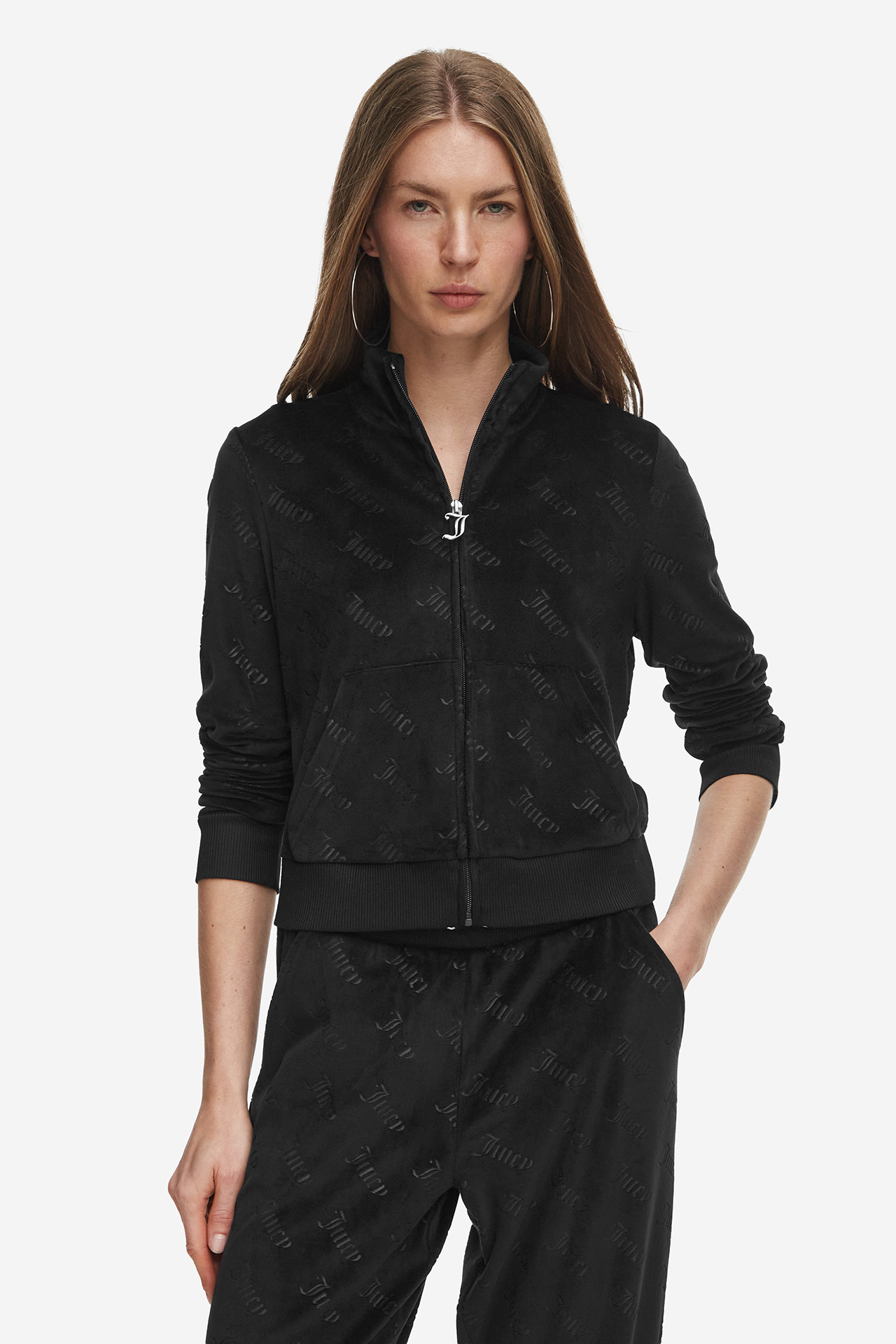 Bluza zip JUICY COUTURE JCCG0372-BLACK Czarny