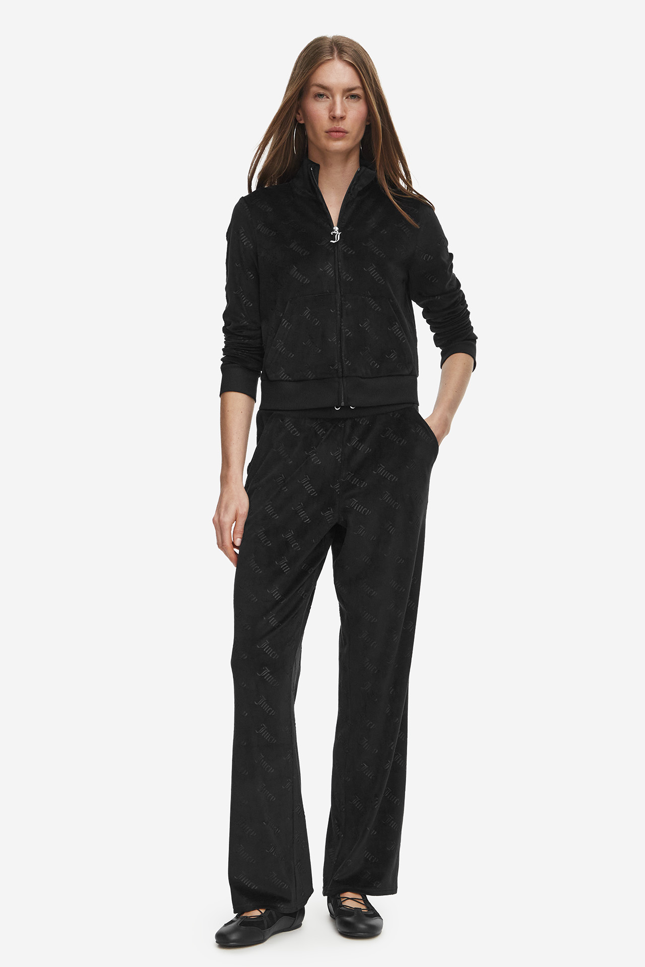 Bluza zip JUICY COUTURE JCCG0372-BLACK Czarny