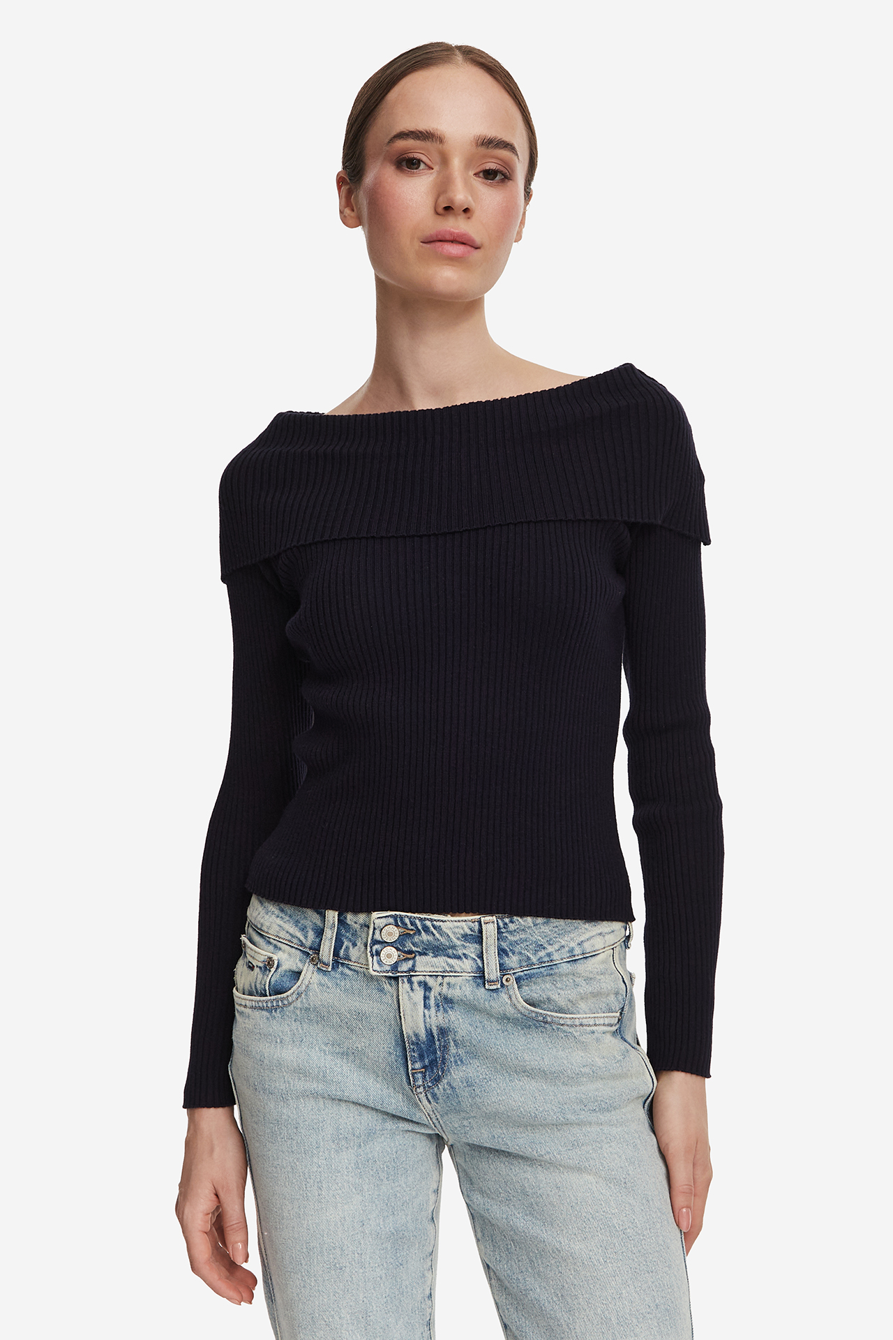 Sweter JENNY W226-JNLSW-1016-19X Granatowy