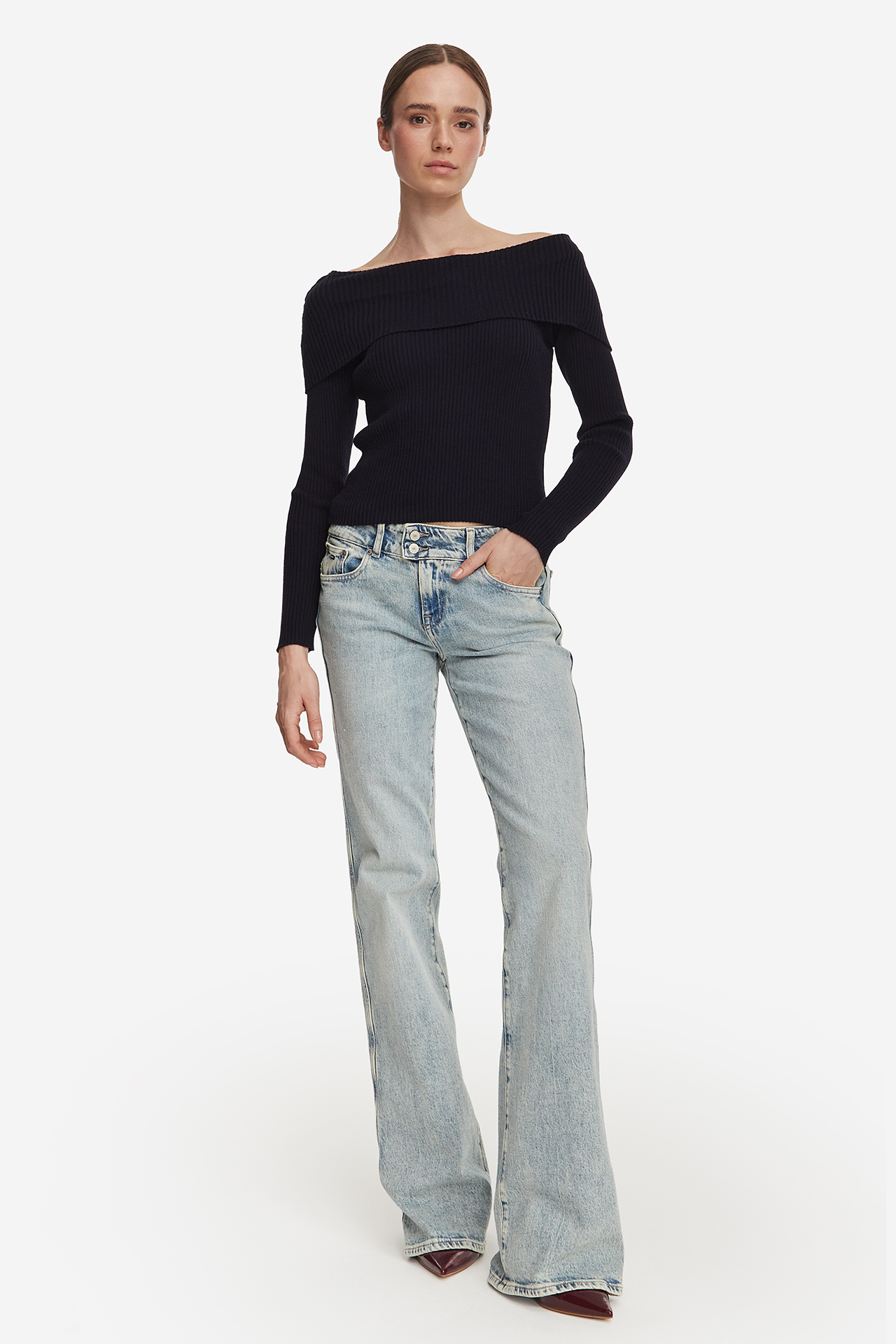 Sweter JENNY W226-JNLSW-1016-19X Granatowy