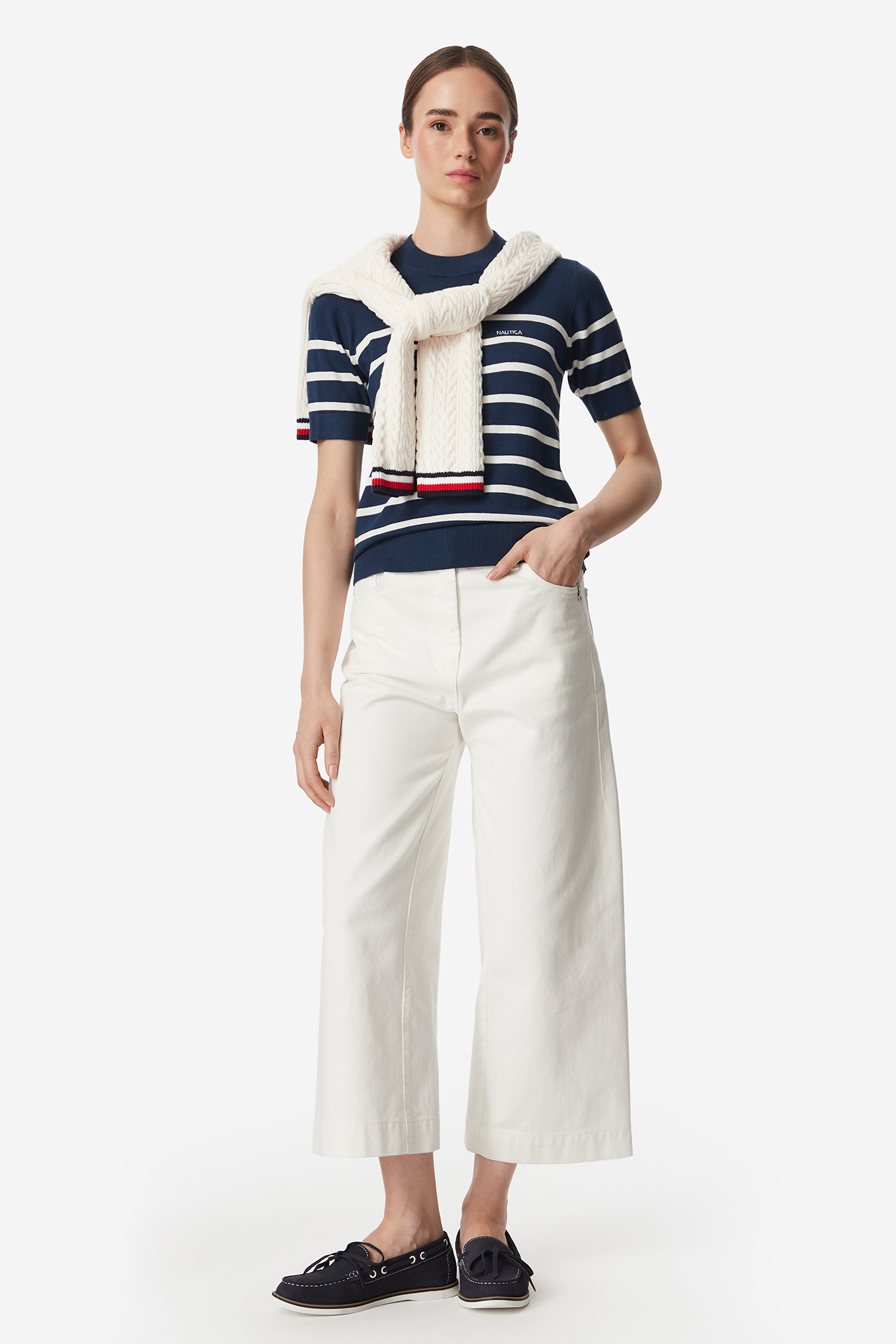 T-shirt NAUTICA W226-NALSW-1102-19S Granatowy