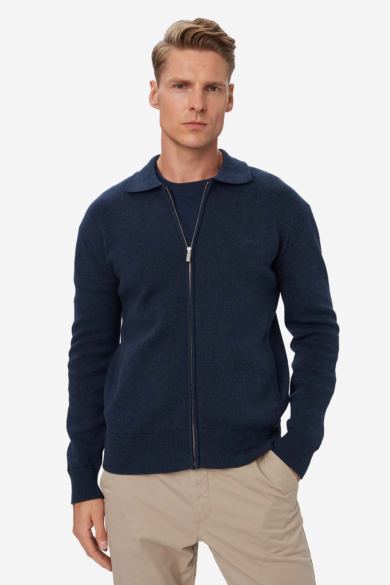 Sweter GO SOFT W226-GSMSW-1034-19X Granatowy