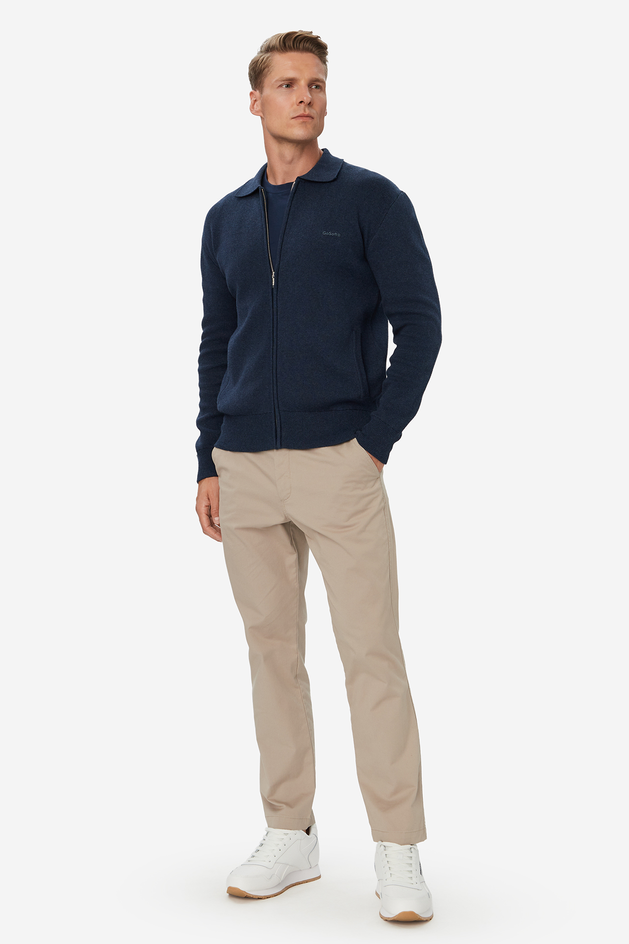 Sweter GO SOFT W226-GSMSW-1034-19X Granatowy
