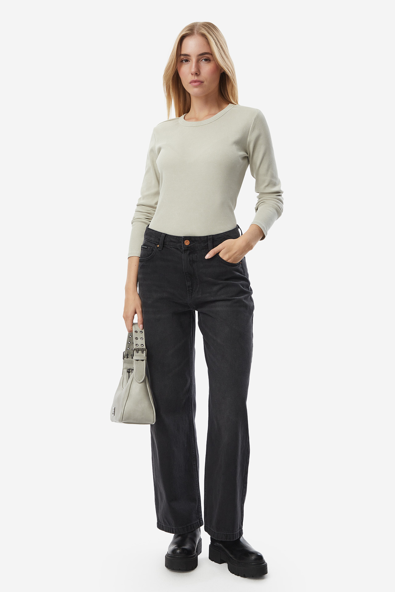 Long sleeve AMERICANOS W226-AMLTS-1056-40M Szary