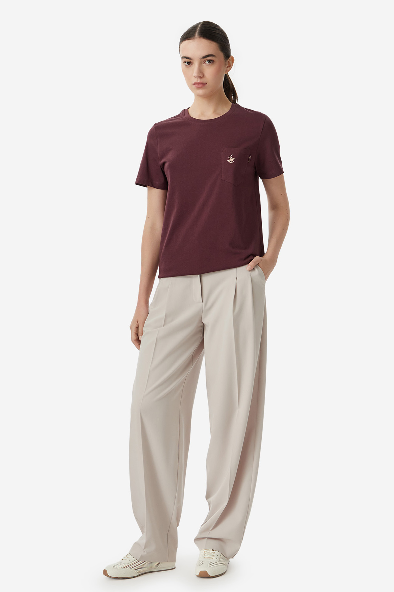 T-shirt Beverly Hills Polo Club W226-BHLTS-1223-10X Bordowy