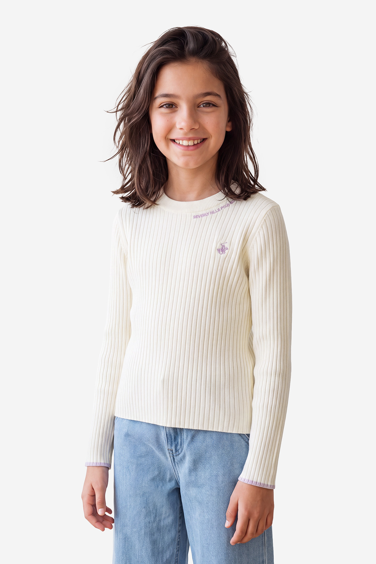 Long sleeve Beverly Hills Polo Club W226-BHGSW-1156-01X Kremowy