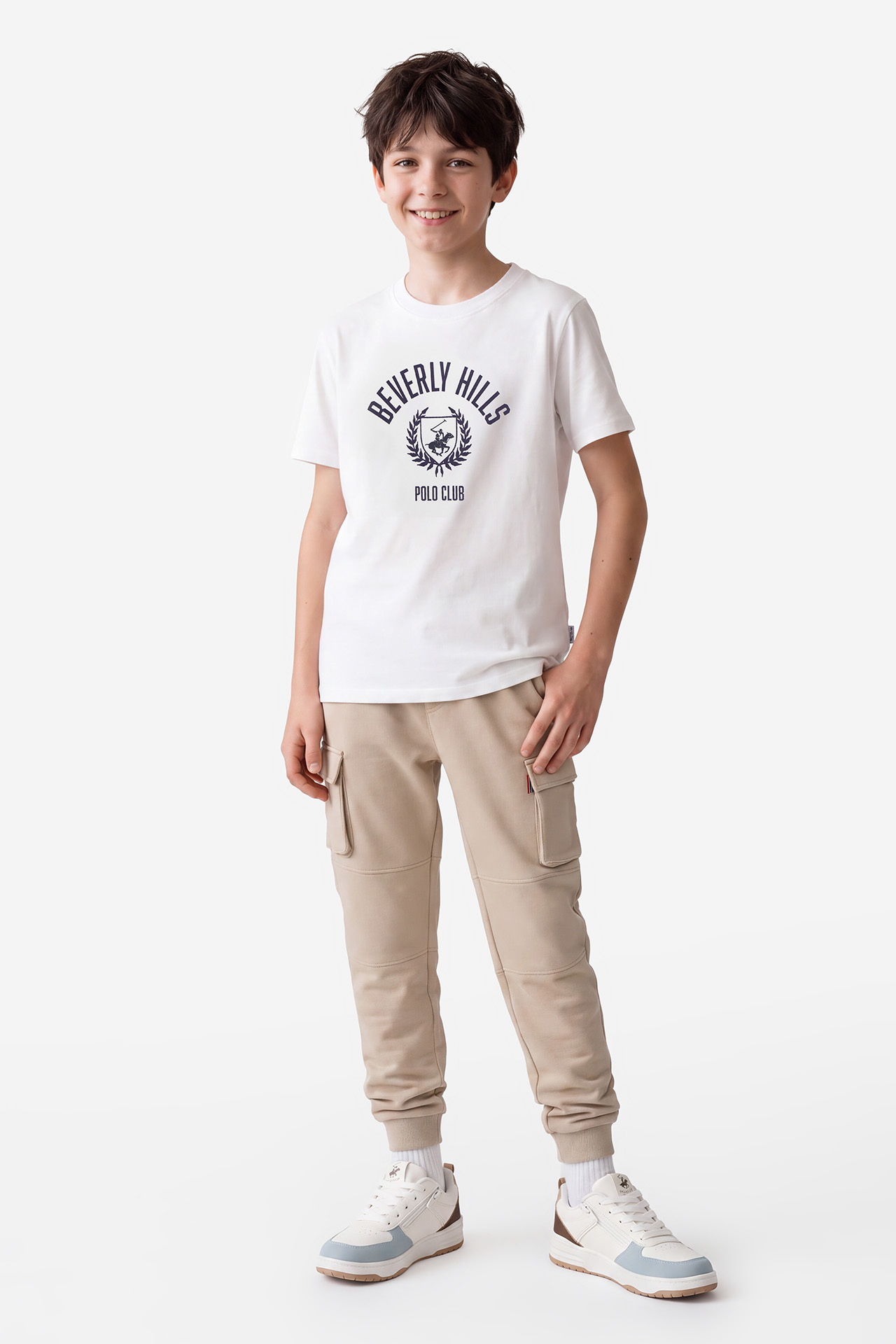 T-shirt BEVERLY HILLS POLO CLUB W226-BHBTS-1231-01X Biały