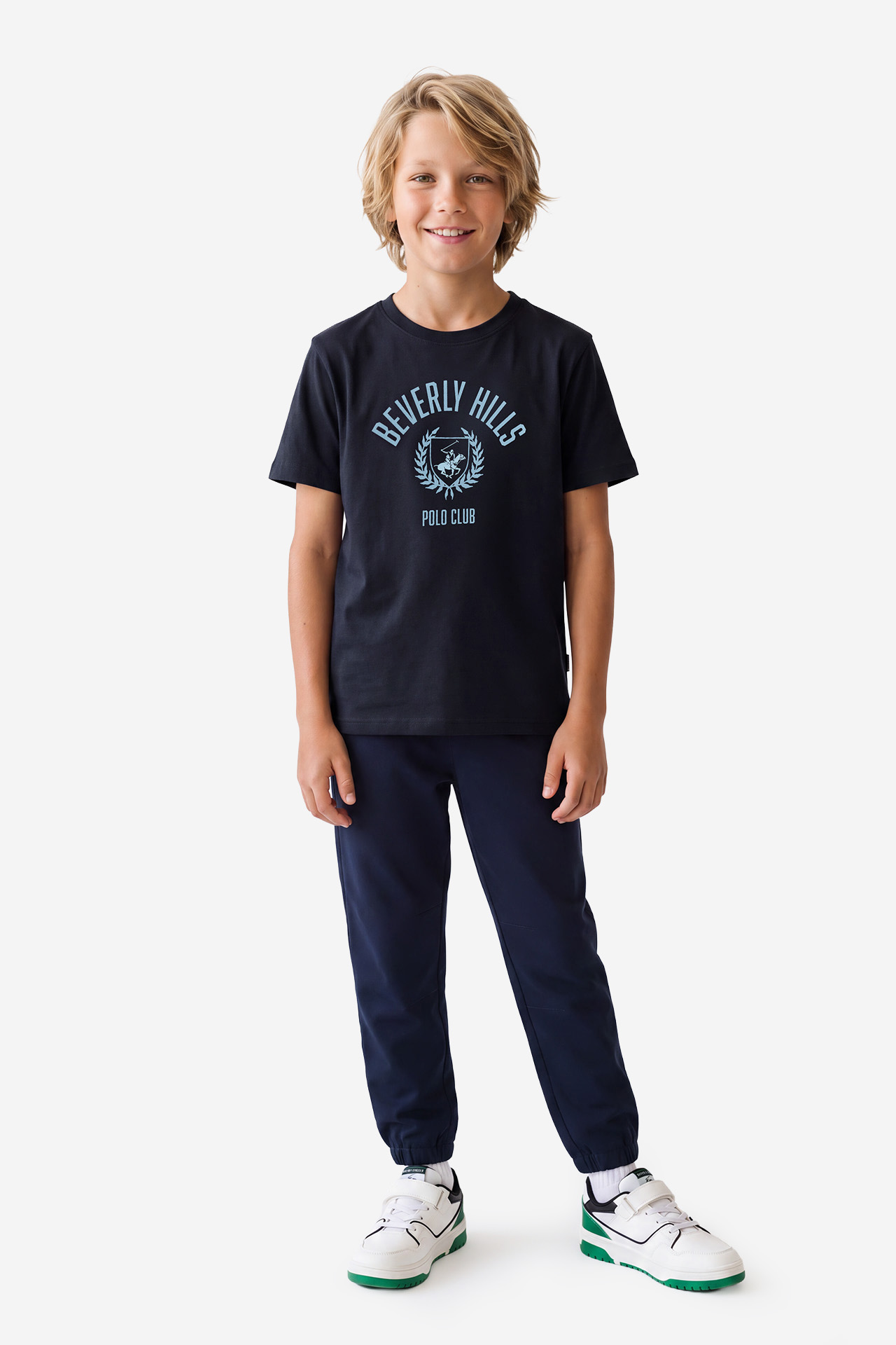 T-shirt BEVERLY HILLS POLO CLUB W226-BHBTS-1231-19X Granatowy