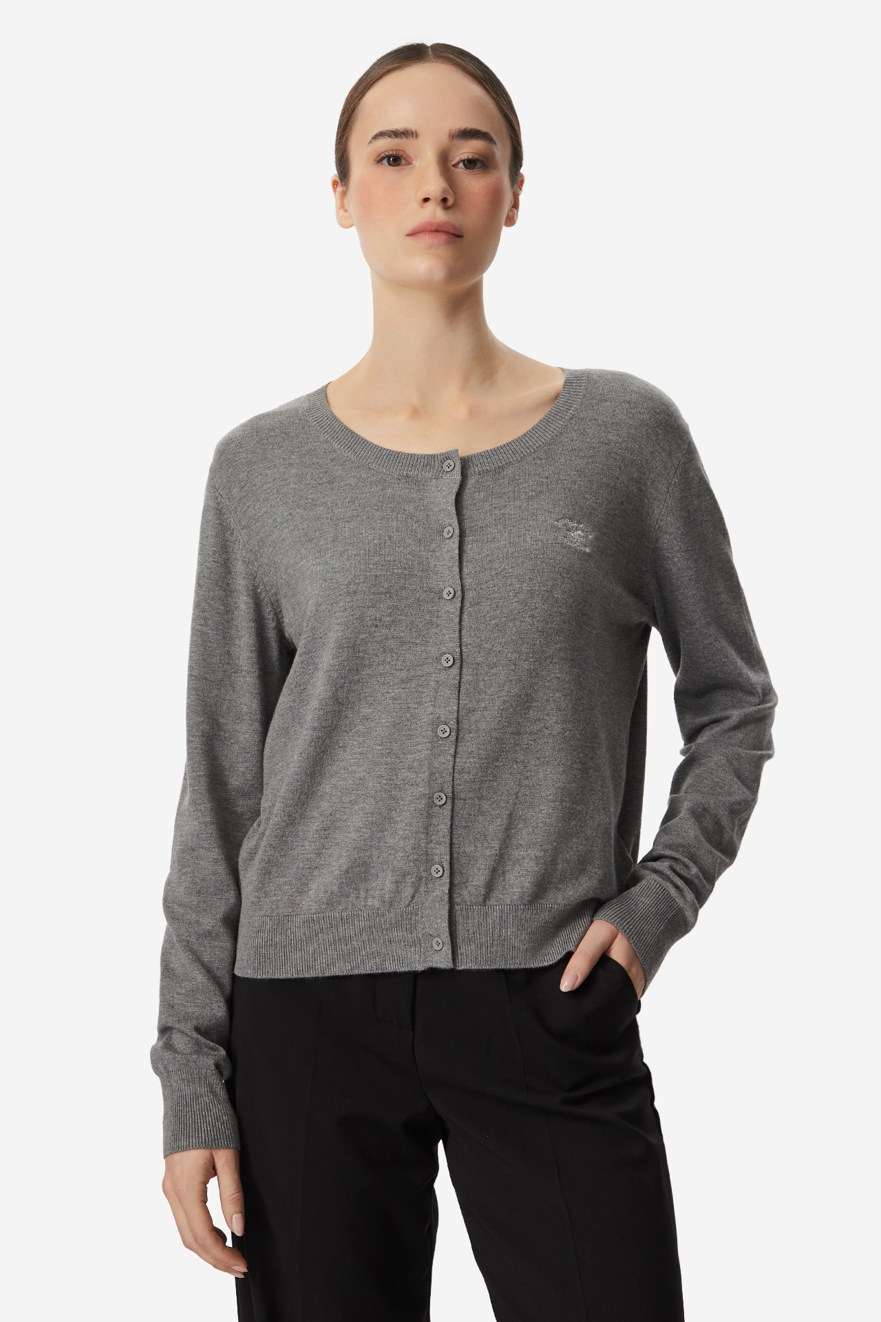 Sweter Beverly Hills Polo Club W226-BHLSW-1103-42M Szary