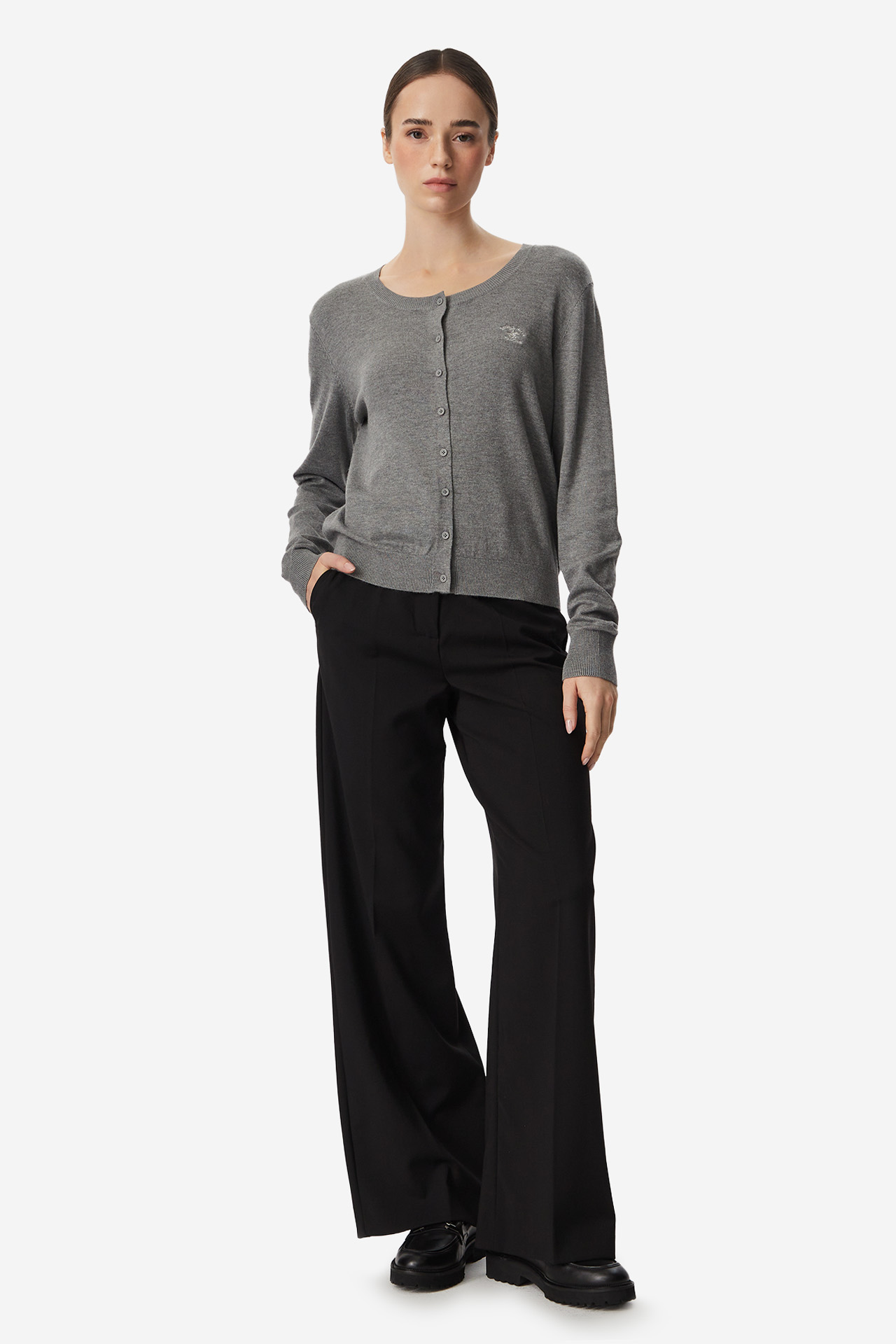 Sweter Beverly Hills Polo Club W226-BHLSW-1103-42M Szary