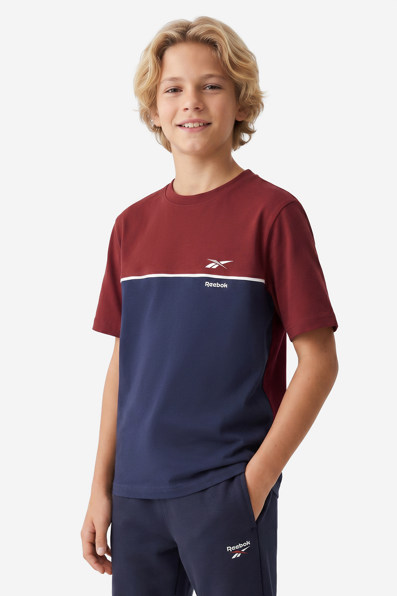 T-shirt REEBOK W226-RBBTS-1075-10X Granatowy