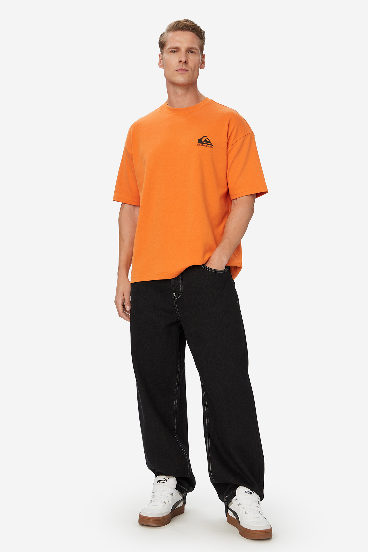 T-shirt QUIKSILVER W226-QSMTS-1049-07X Pomarańczowy