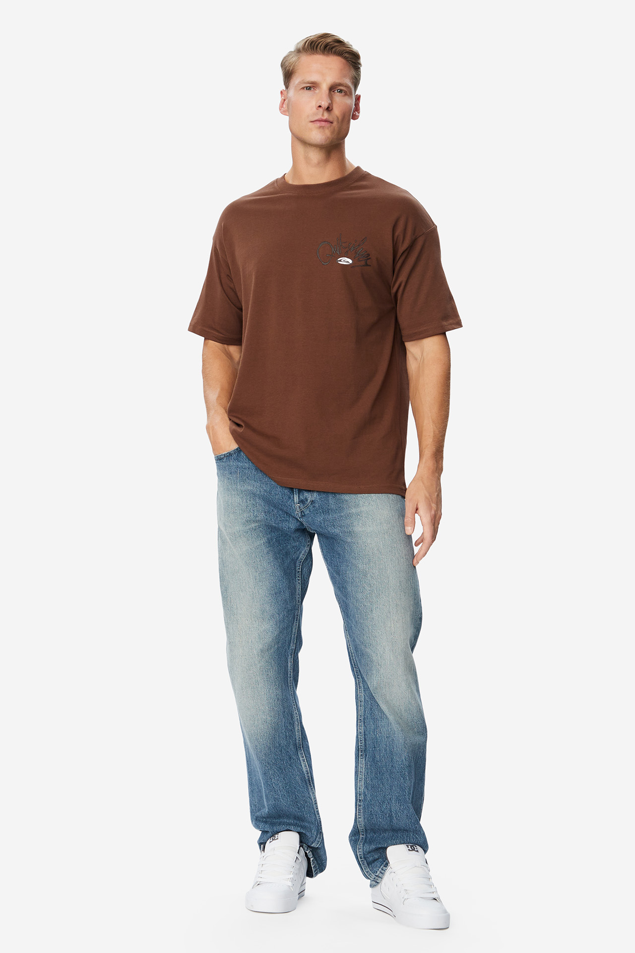 T-shirt QUIKSILVER W226-QSMTS-1054-35X Brązowy