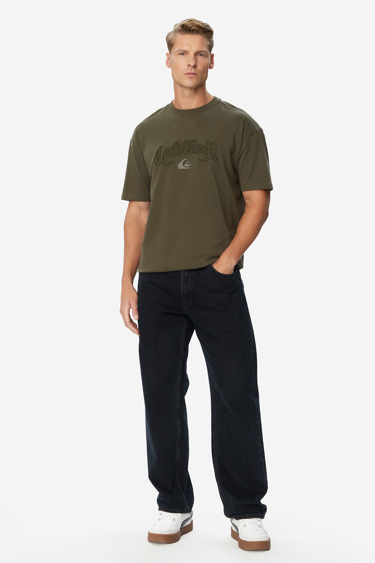 T-shirt QUIKSILVER W226-QSMTS-1053-31X Zielony ciemny