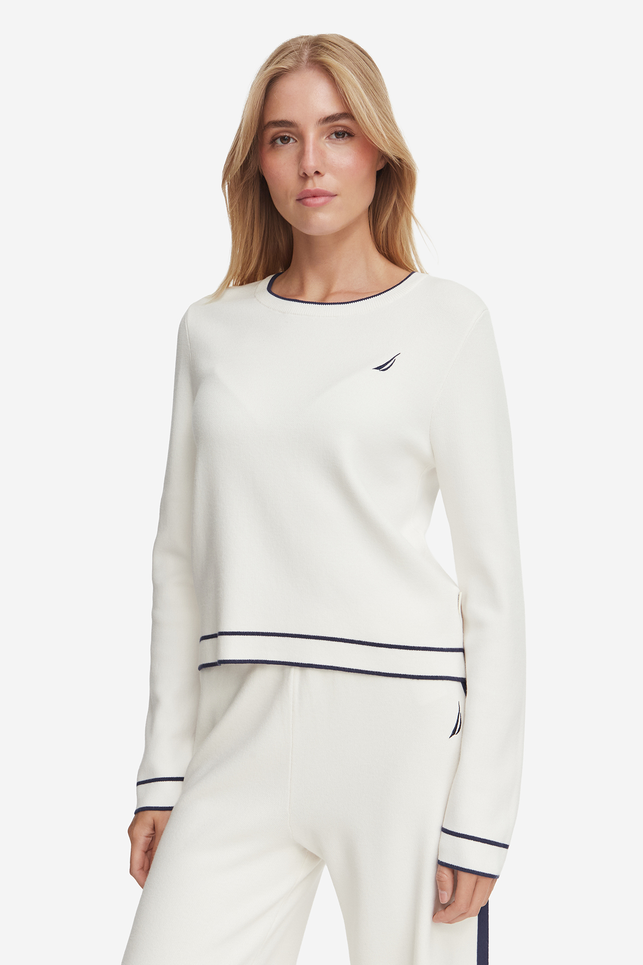 Sweter NAUTICA W226-NALSW-1100-02X Kremowy