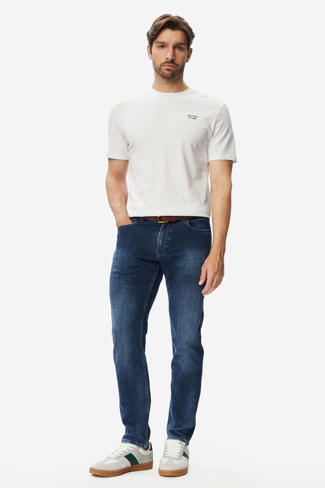 T-shirt NAUTICA W226-NAMTS-1144-01X Biały