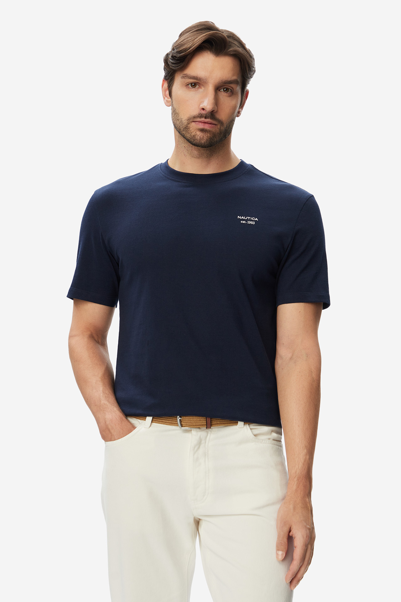 T-shirt NAUTICA W226-NAMTS-1144-19X Granatowy