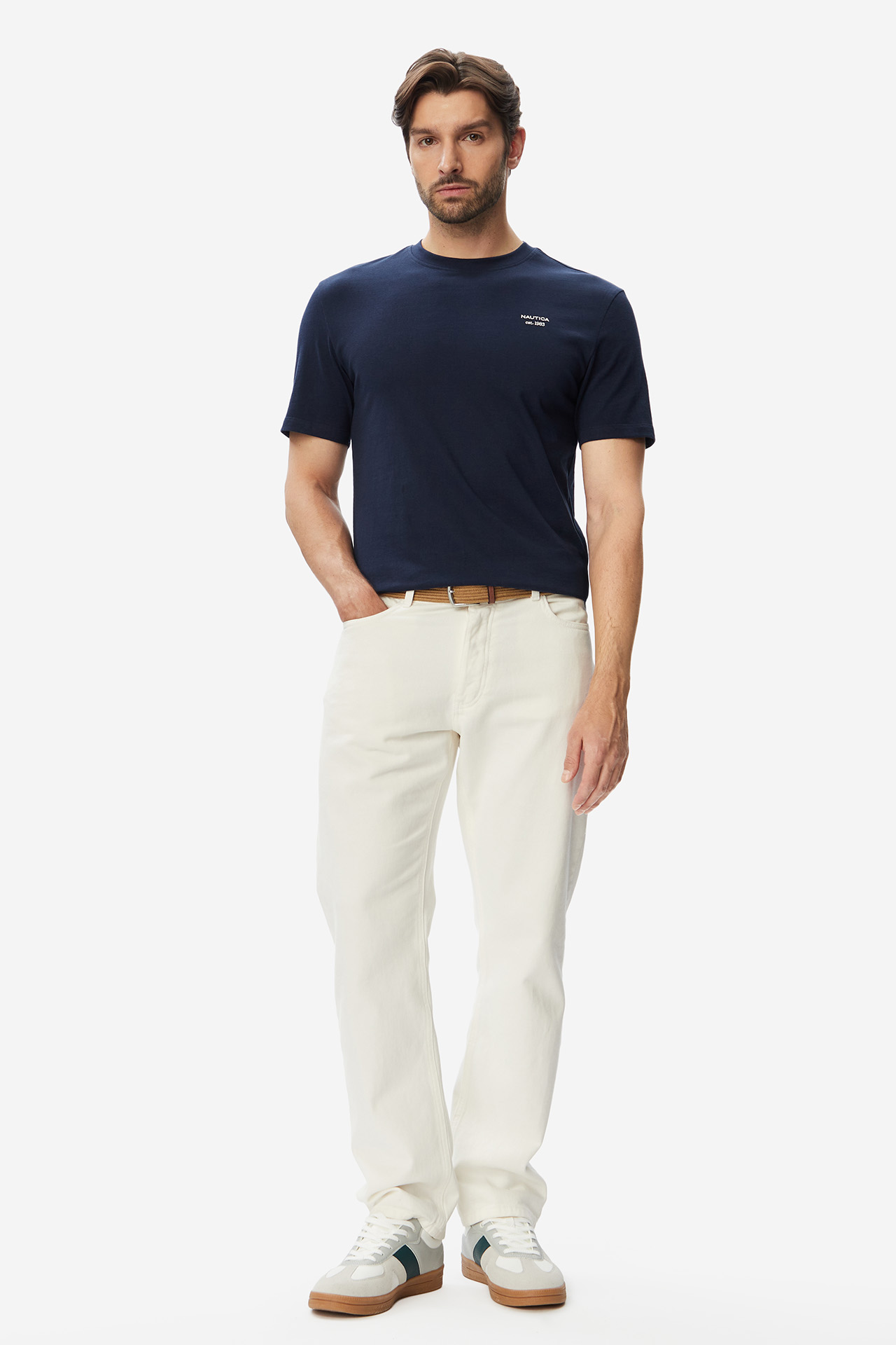T-shirt NAUTICA W226-NAMTS-1144-19X Granatowy