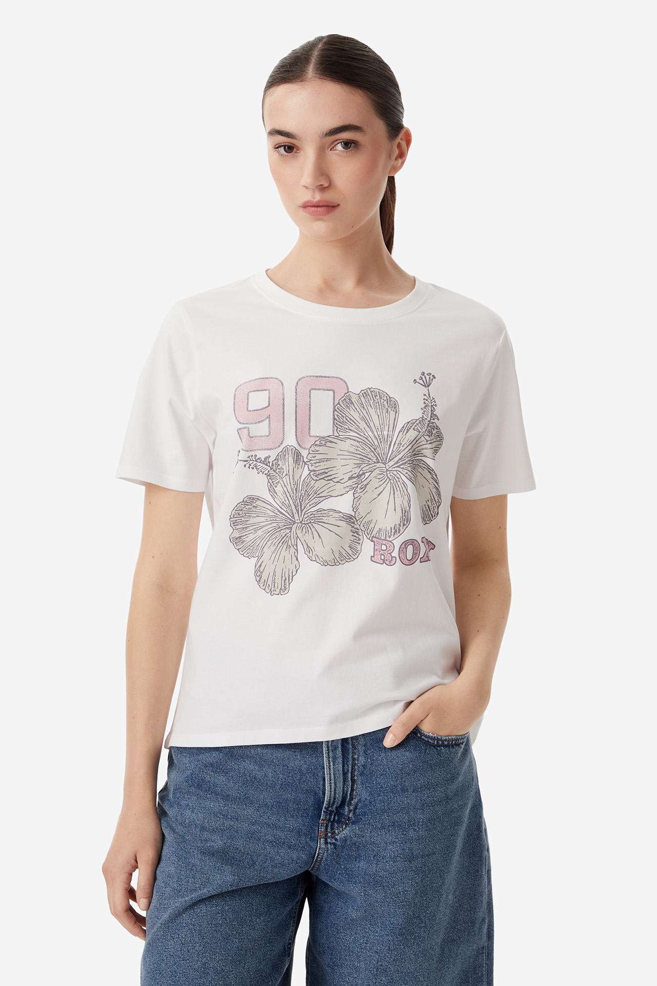 T-shirt ROXY W226-RXLTS-1061-01X Biały