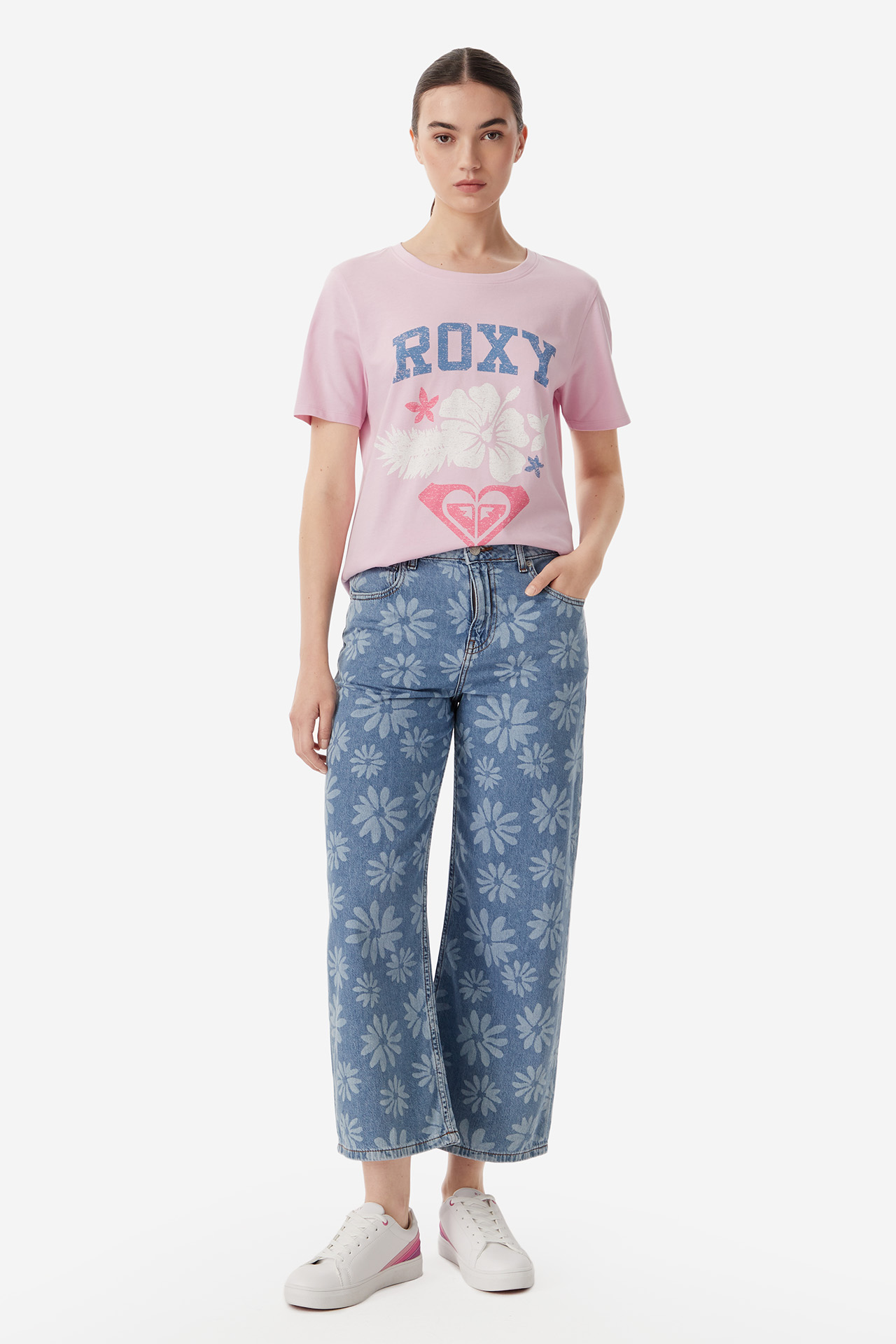 T-shirt ROXY W226-RXLTS-1061-11X Różowy