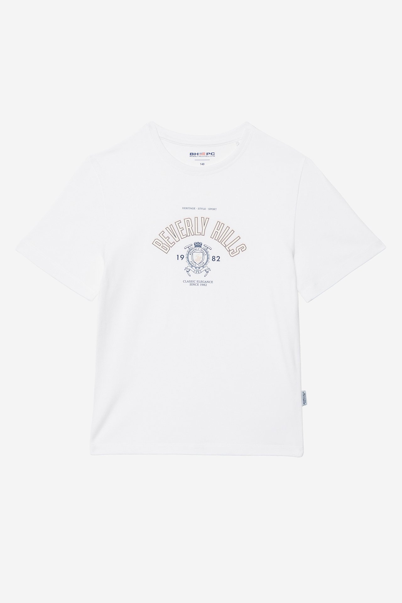 T-shirt BEVERLY HILLS POLO CLUB W226-BHGTS-1233-01X Biały