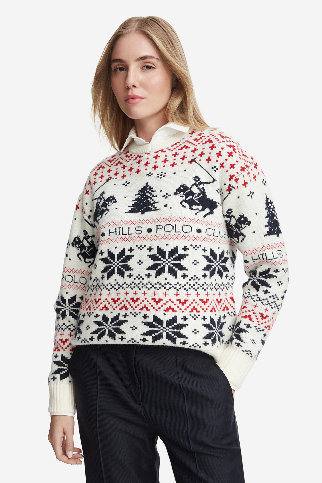 Sweter Beverly Hills Polo Club W226-BHLSW-1128-46P Kremowy