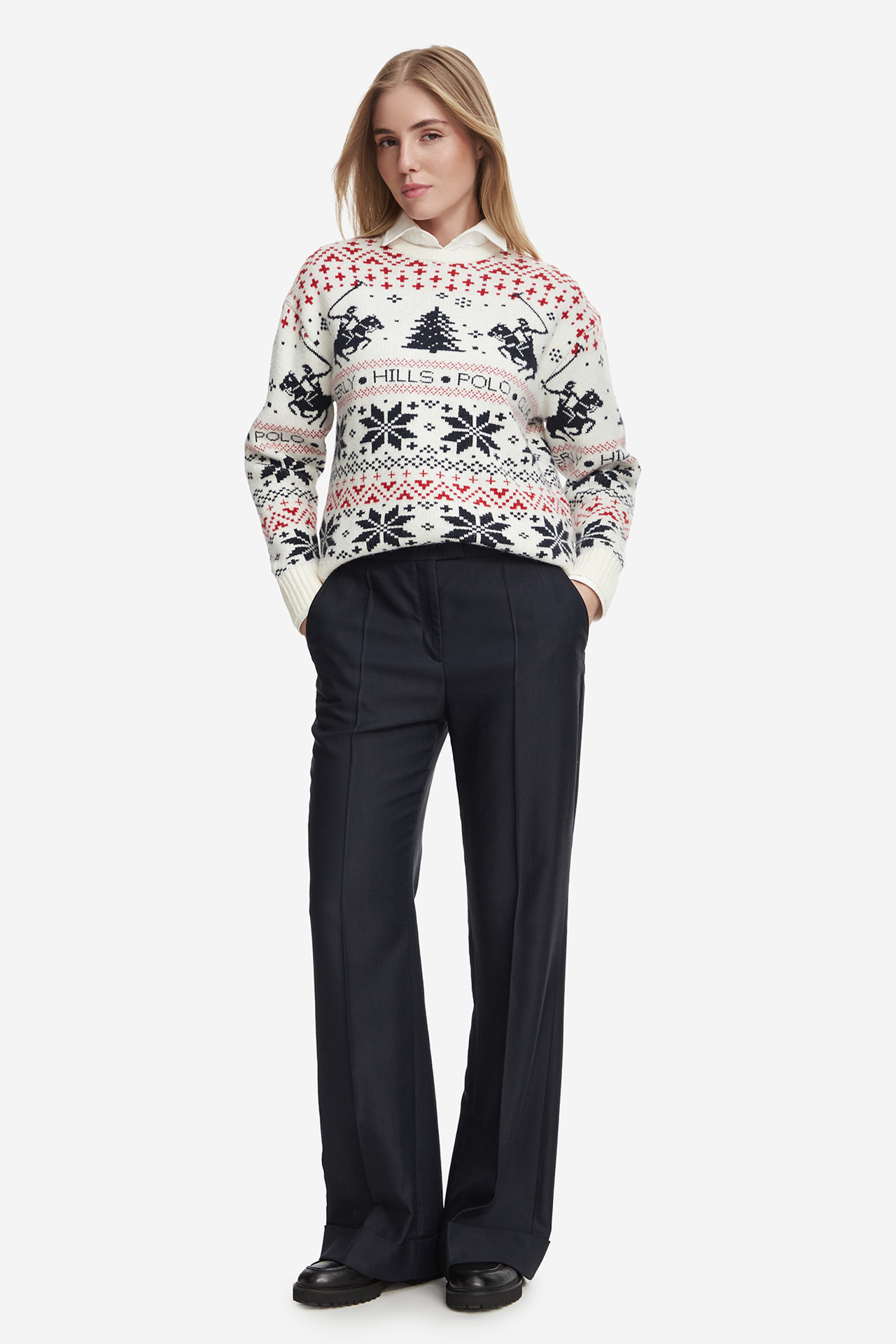 Sweter Beverly Hills Polo Club W226-BHLSW-1128-46P Kremowy