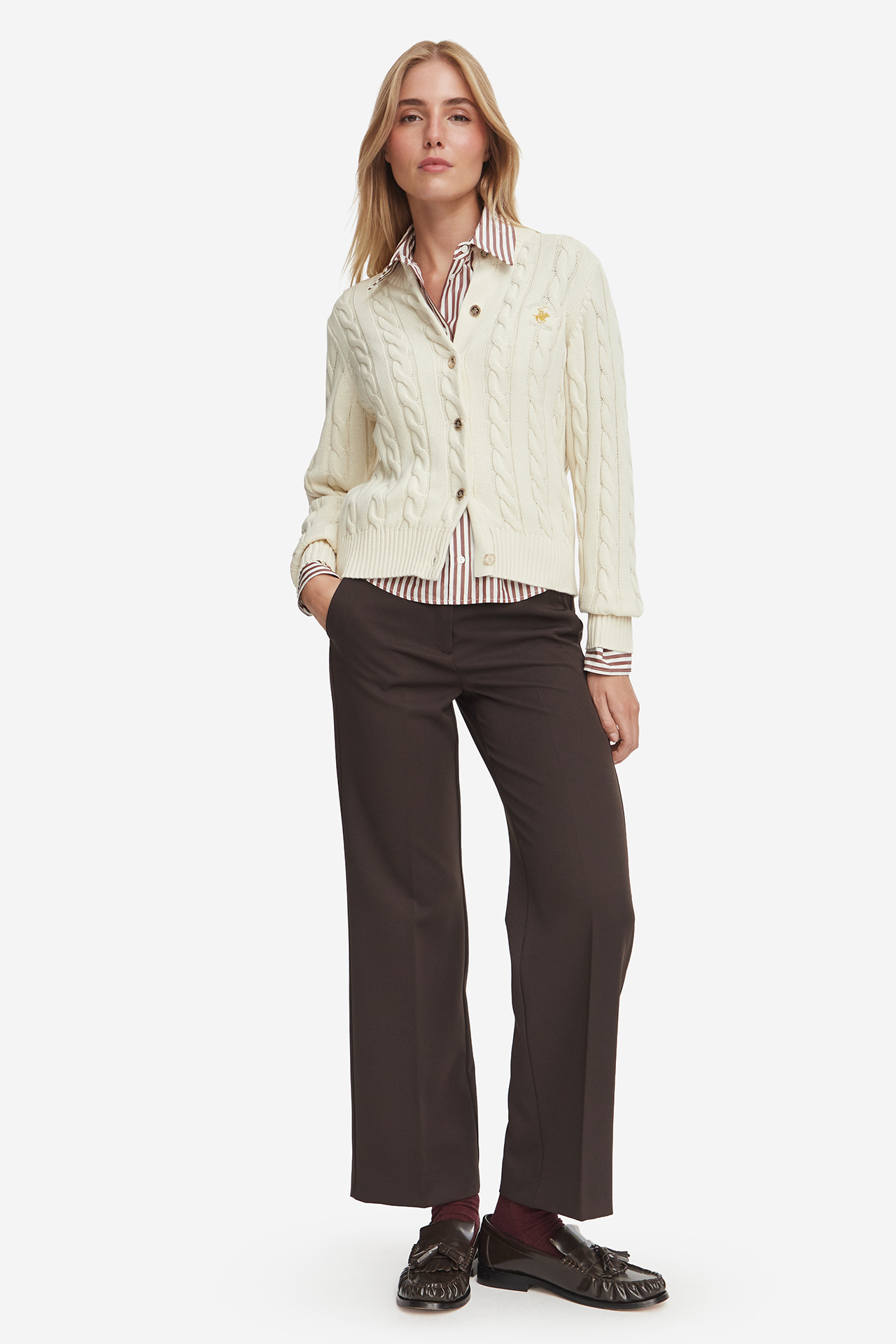 Sweter Beverly Hills Polo Club W226-BHLSW-1130-39X Beżowy jasny