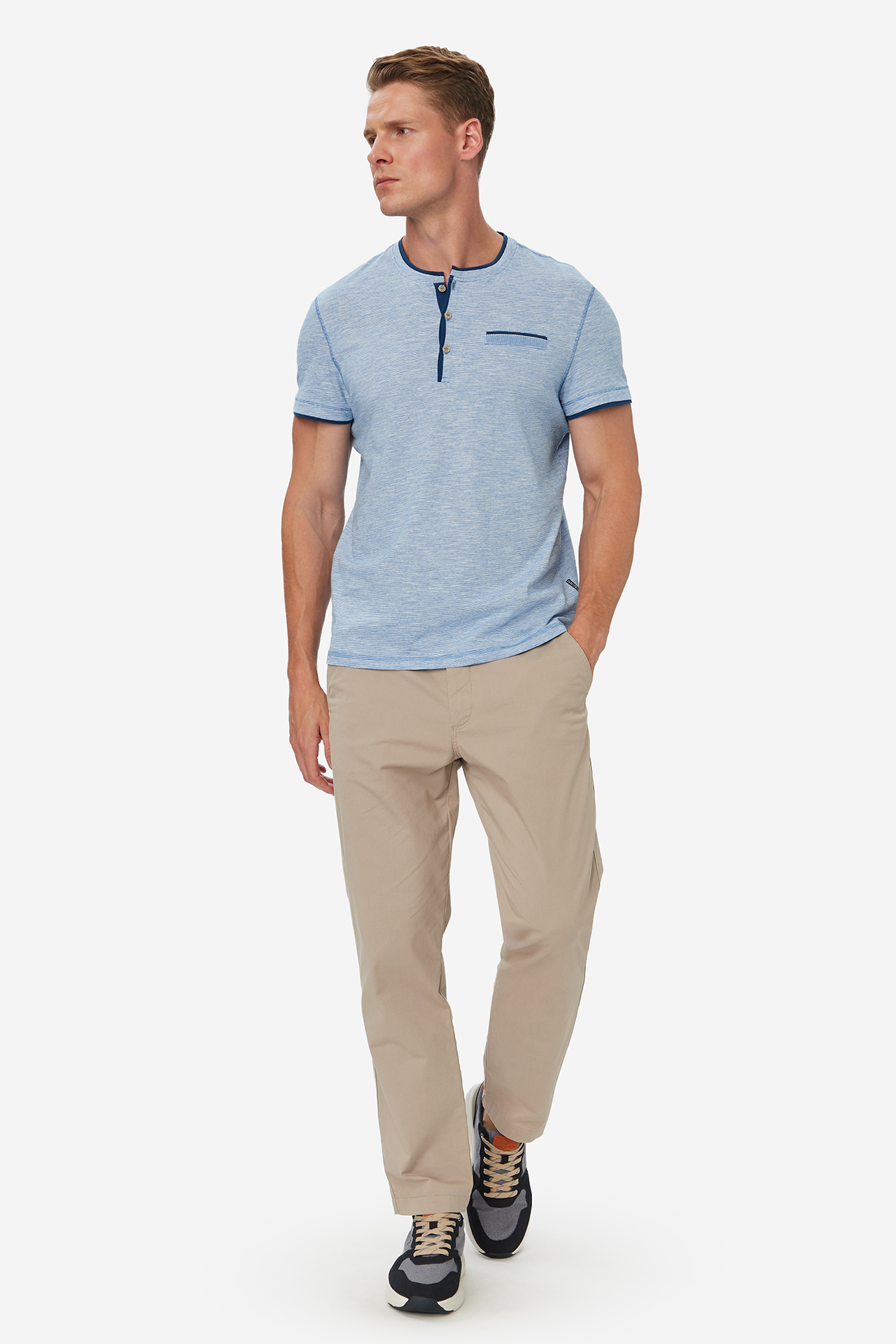 T-shirt NAUTICA W226-NAMTS-1138-22M Niebieski