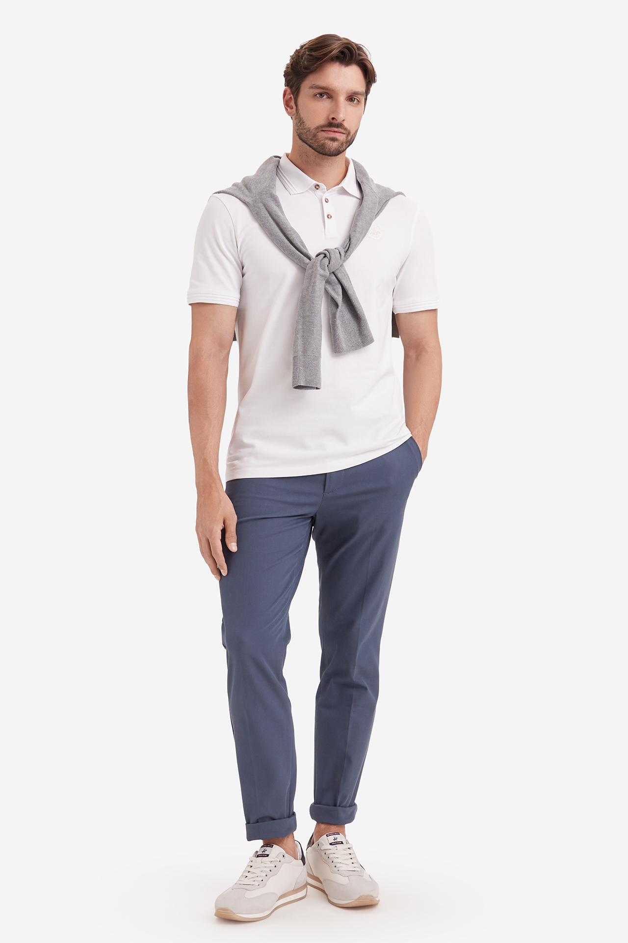 Koszulka polo BEVERLY HILLS POLO CLUB W226-BHMPO-1212-01X Biały