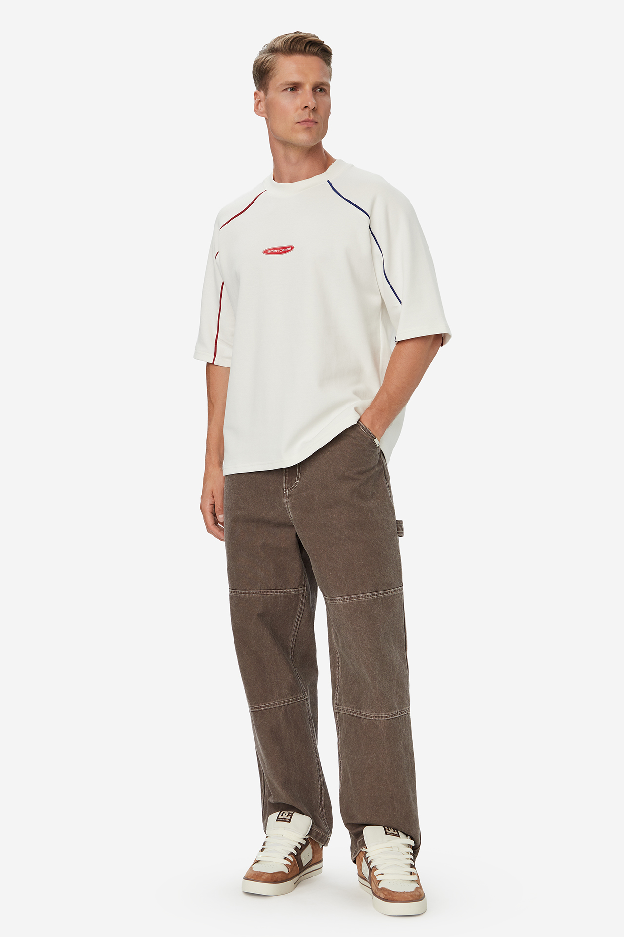 T-shirt AMERICANOS W226-AMMTS-1053-01X Biały