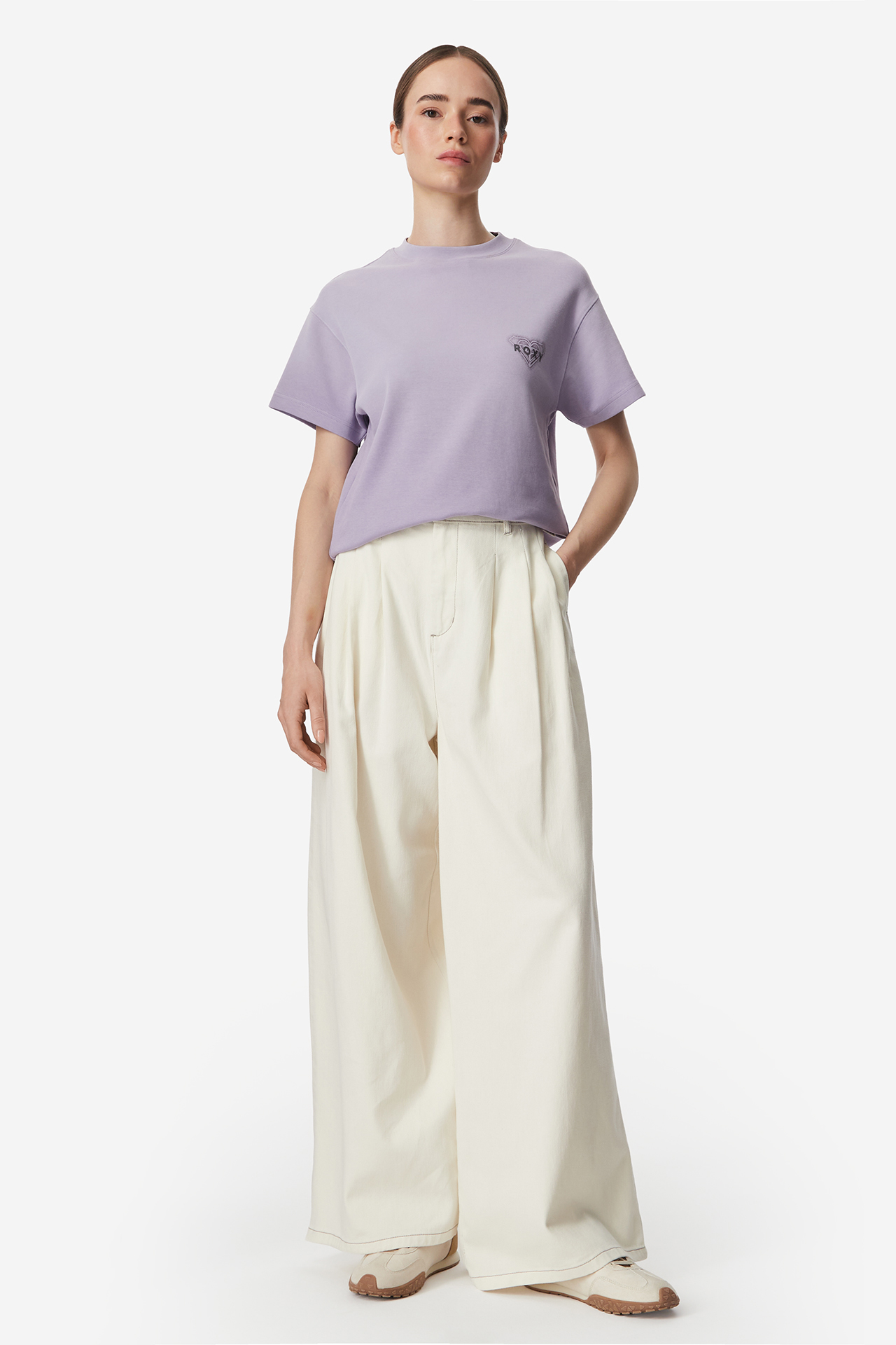 T-shirt ROXY W226-RXLTS-1062-16X Fioletowy jasny