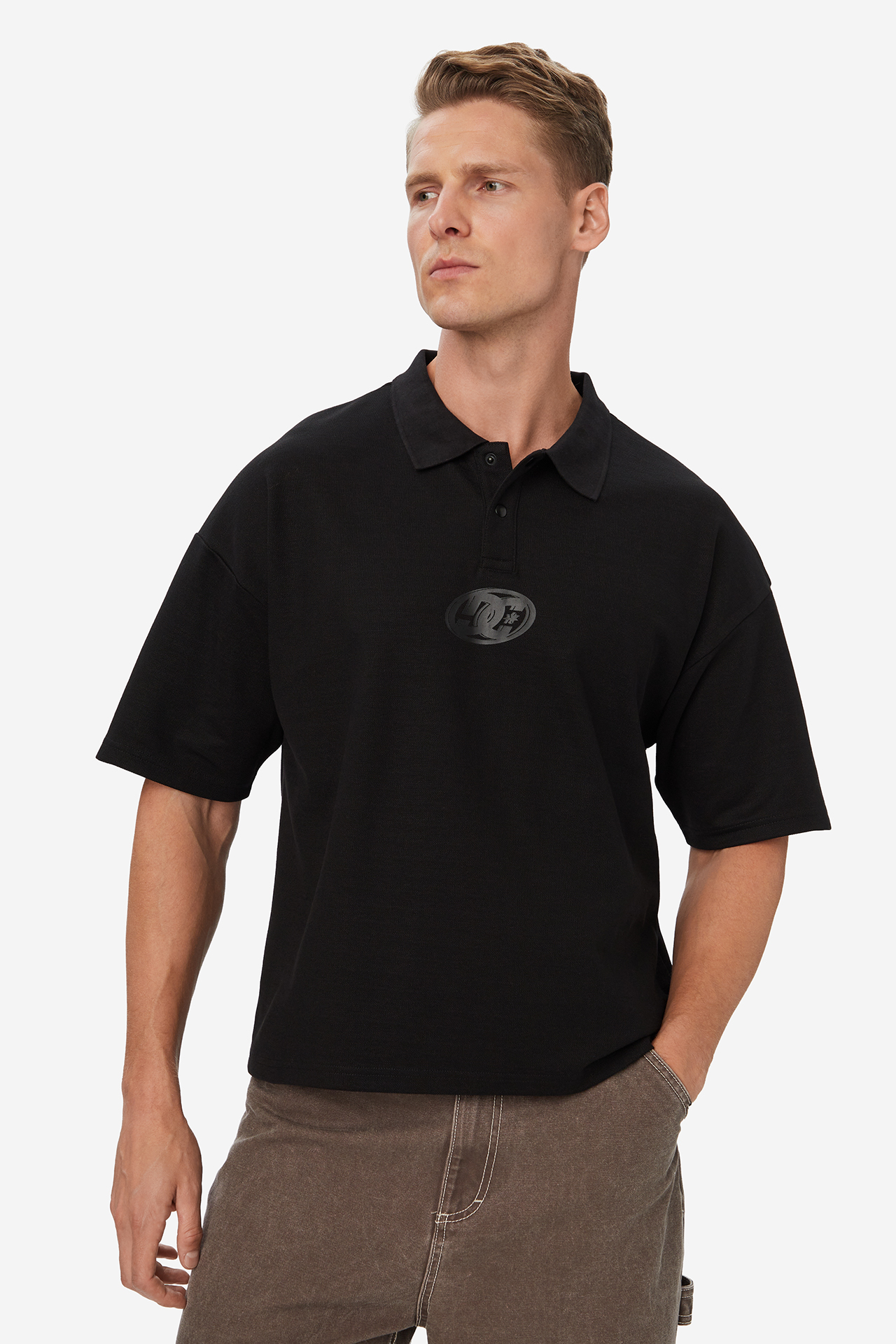 Koszulka polo DC SHOES W226-DCMPO-1088-48X Czarny