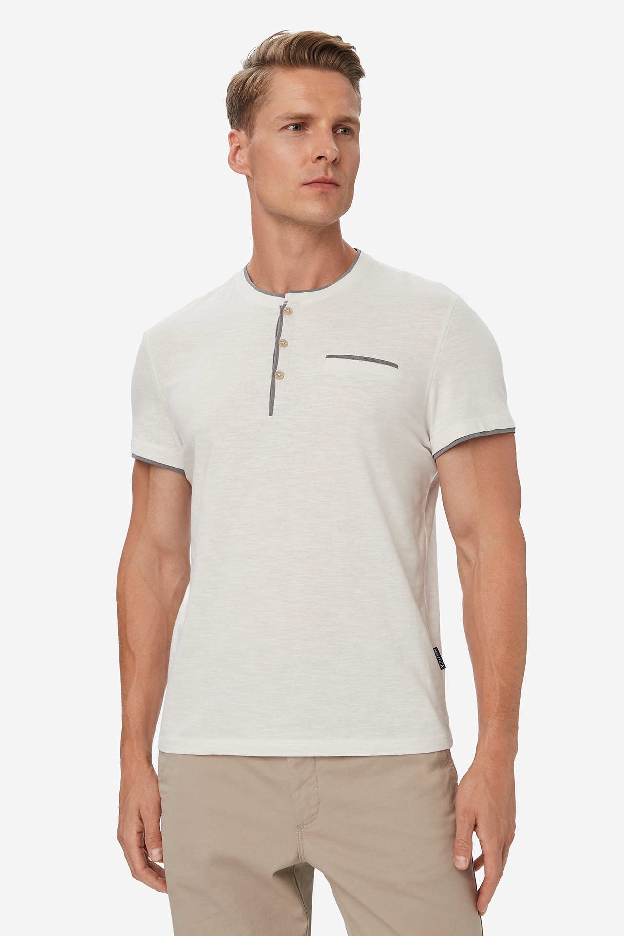 T-shirt NAUTICA W226-NAMTS-1138-01M Biały