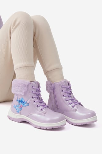 Šněrovací vyšší obuv Disney Classics CEO-CP23-AW26-329DCLS Světle fialová