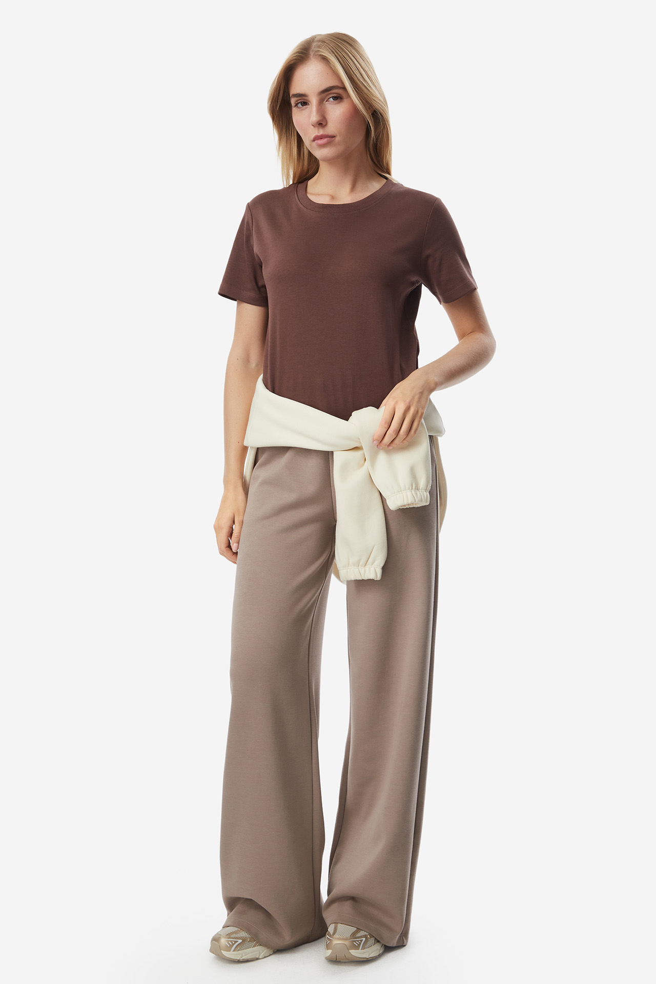 T-shirt GO SOFT W226-GSLTS-1084-35X Brązowy ciemny