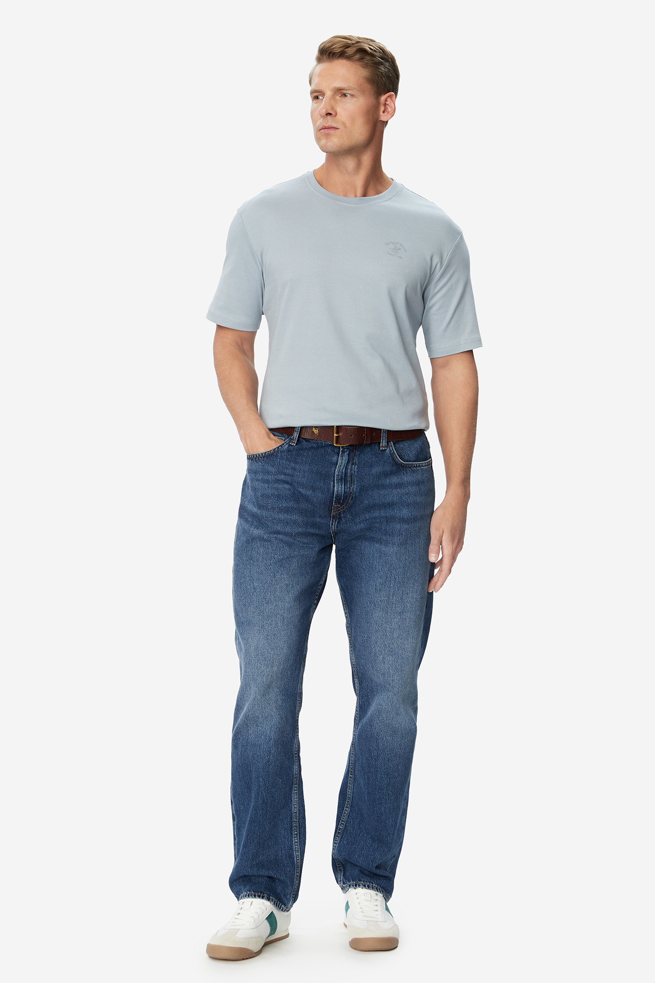 T-shirt Beverly Hills Polo Club W226-BHMTS-1214-22X Niebieski jasny