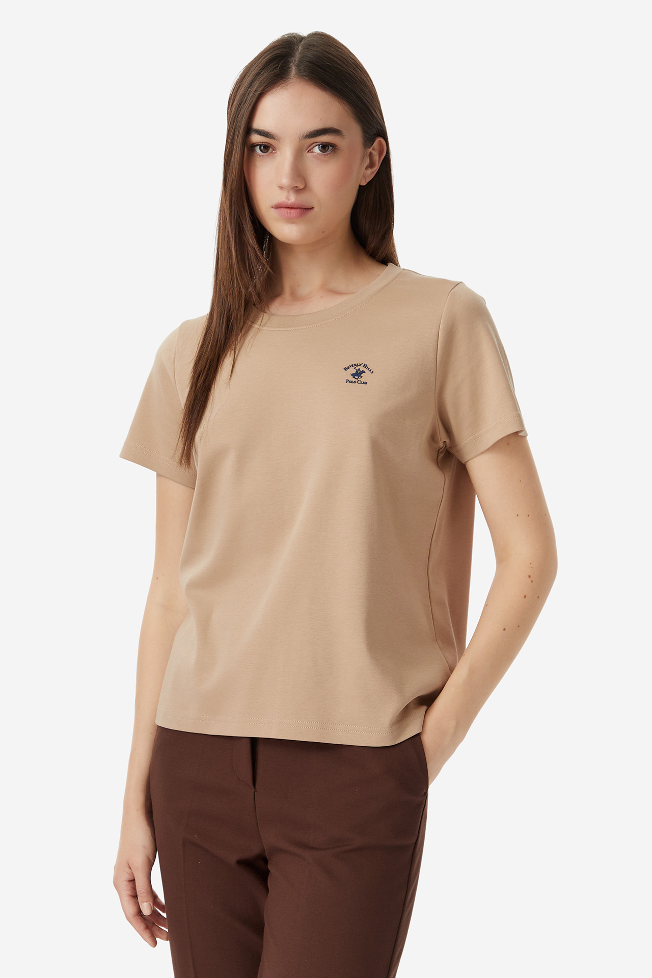 T-shirt Beverly Hills Polo Club W226-BHLTS-1222-39X Beżowy