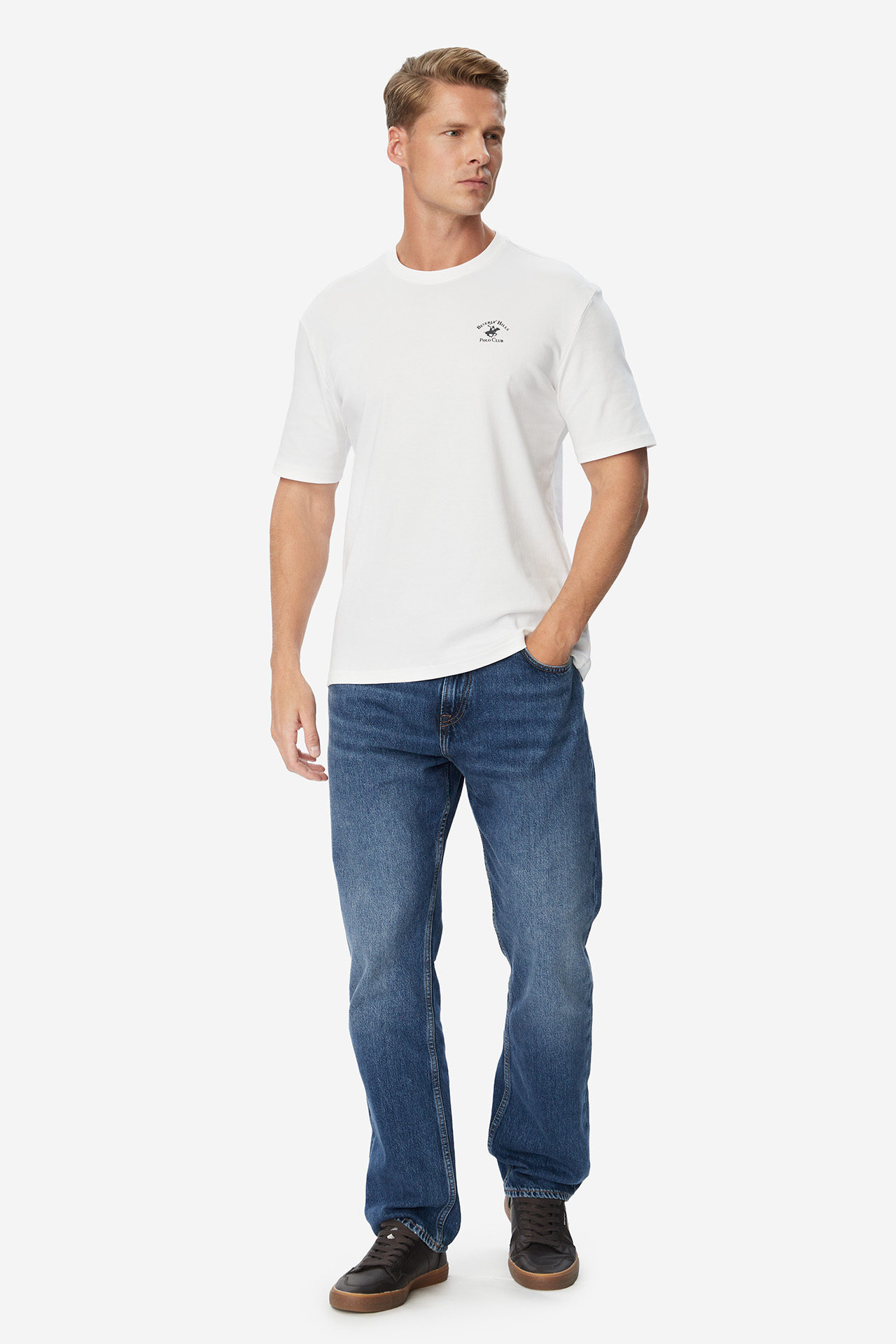 T-shirt Beverly Hills Polo Club W226-BHMTS-1214-01X Biały