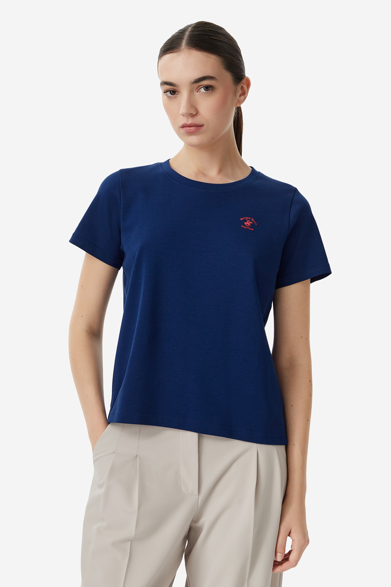 T-shirt BEVERLY HILLS POLO CLUB W226-BHLTS-1222-19X Beżowy