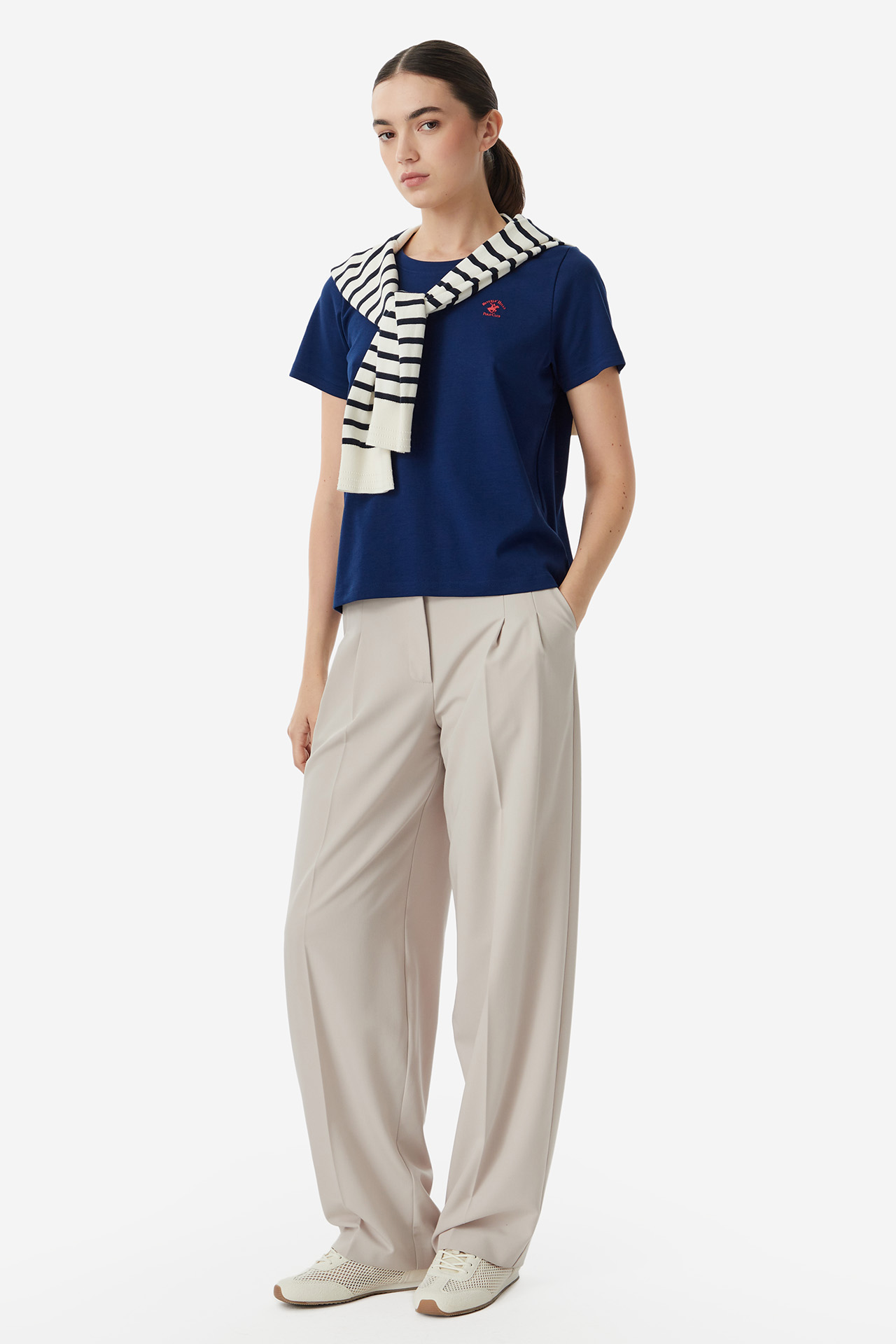 T-shirt BEVERLY HILLS POLO CLUB W226-BHLTS-1222-19X Beżowy