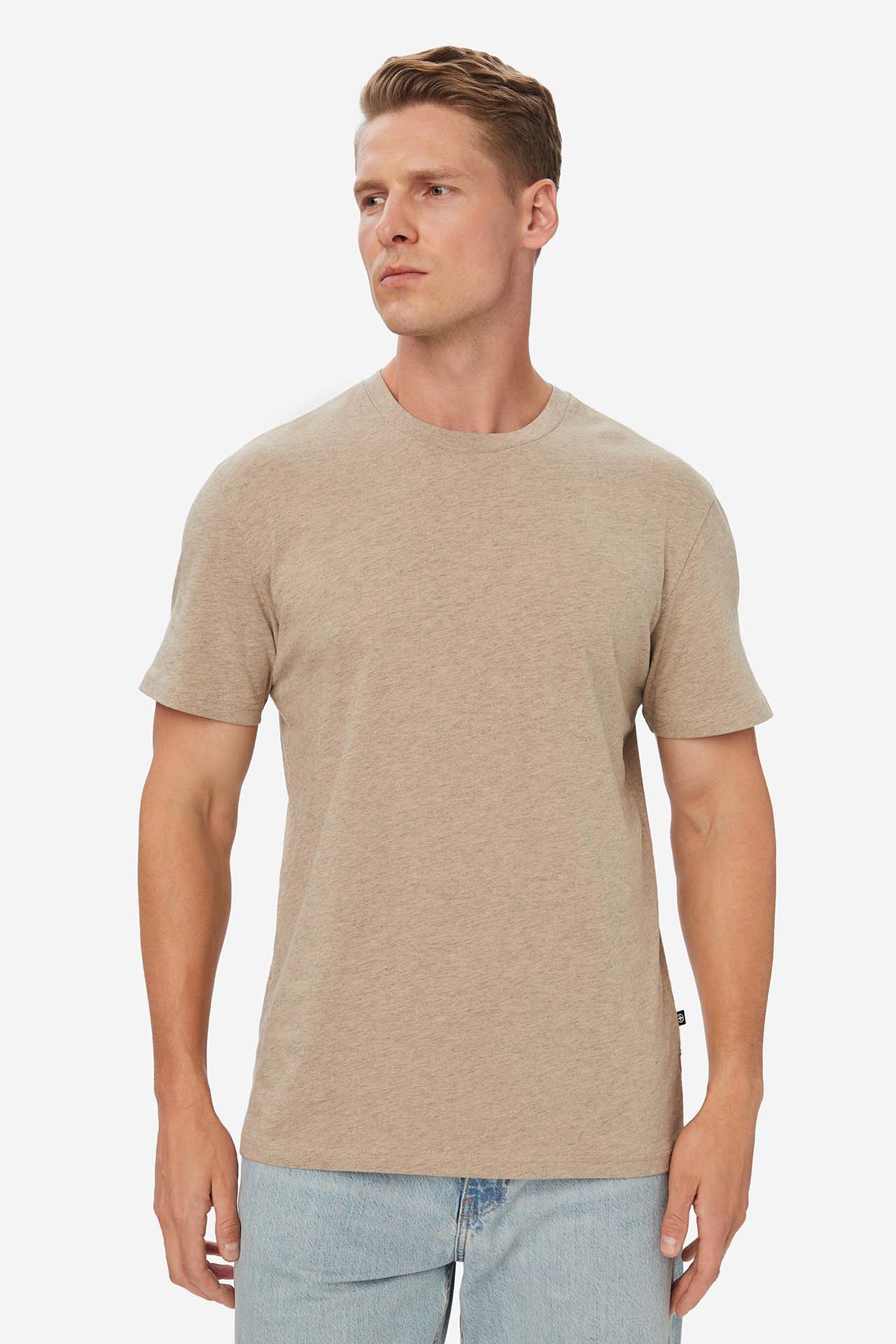 T-shirt GO SOFT W226-GSMTS-1082-39M Beżowy