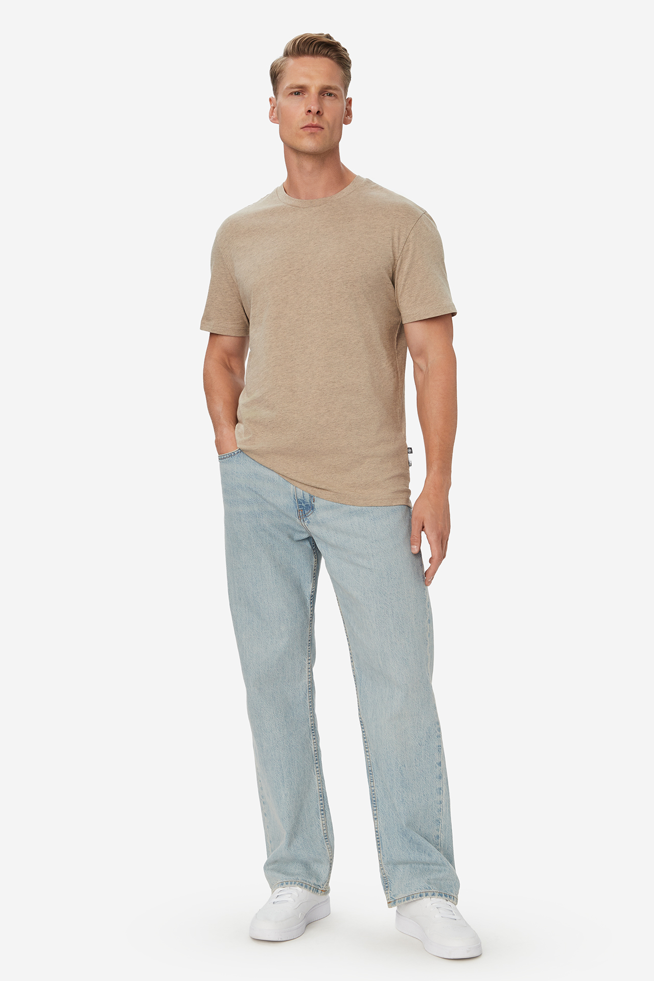 T-shirt GO SOFT W226-GSMTS-1082-39M Beżowy
