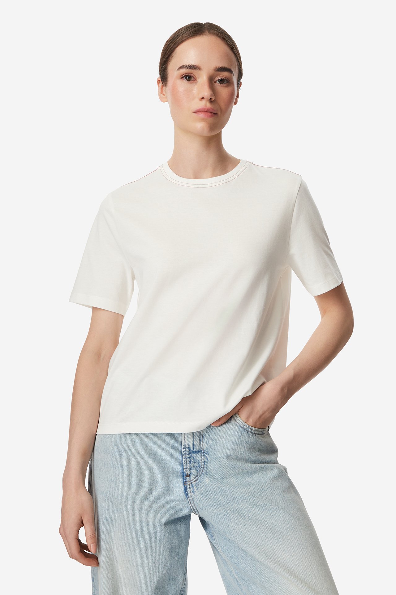 T-shirt AMERICANOS W226-AMLTS-1058-01X Biały