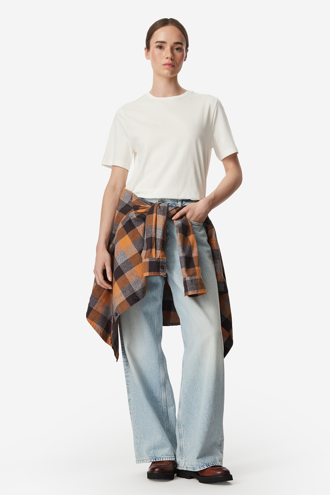 T-shirt AMERICANOS W226-AMLTS-1058-01X Biały