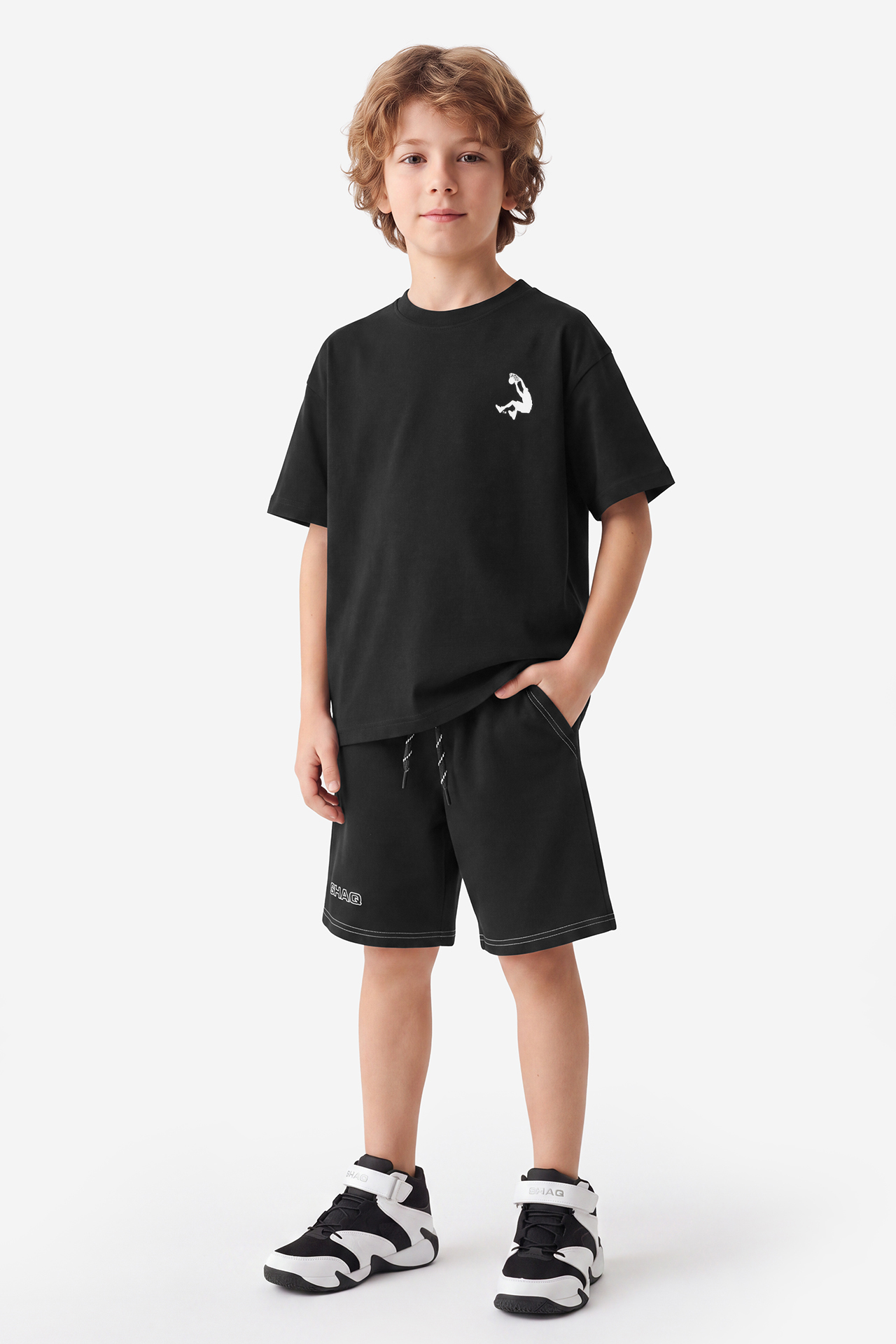 T-shirt SHAQ W226-SQBTS-1059-48X Czarny