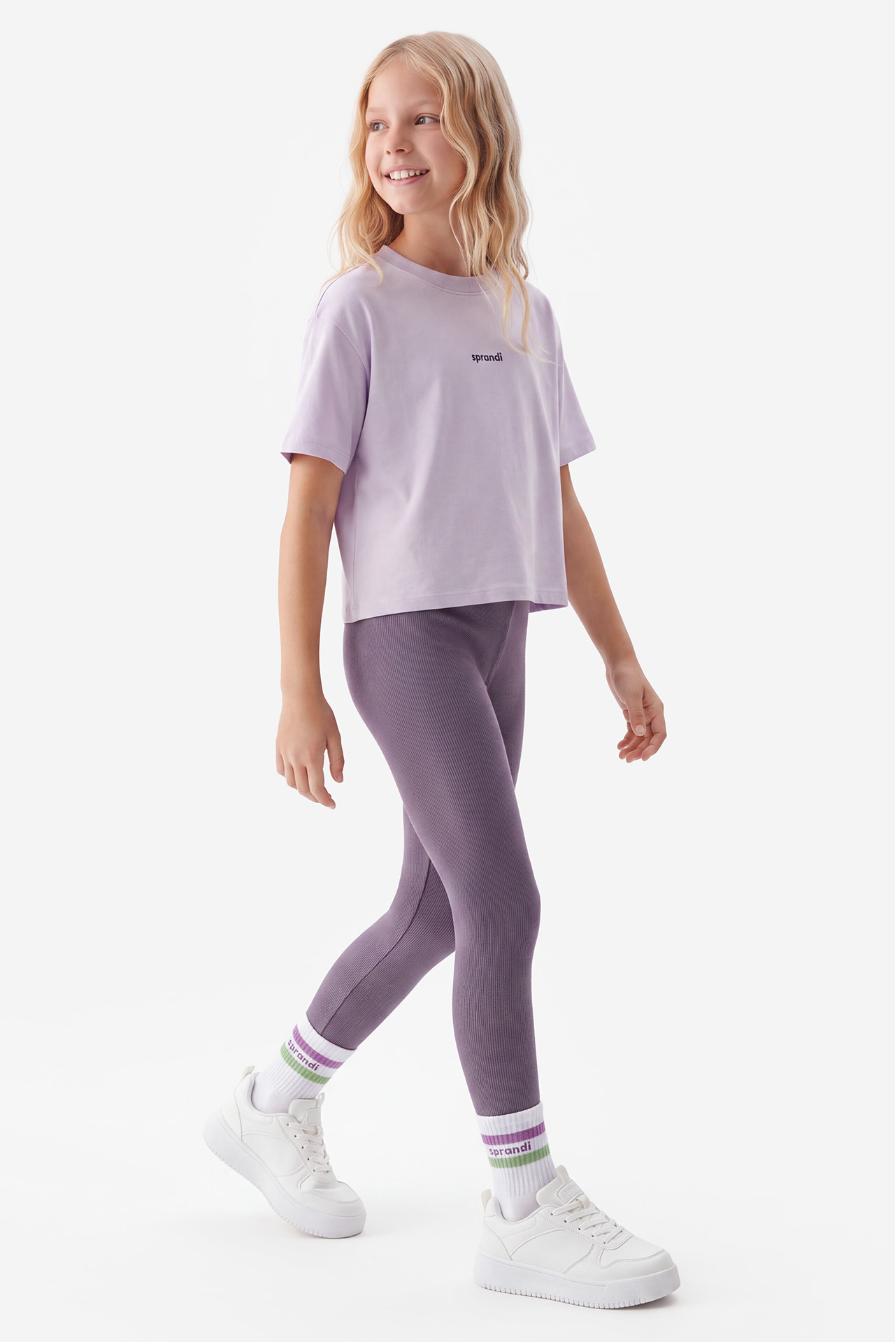 T-shirt Sprandi W226-SIGTS-1141-16X Fioletowy jasny