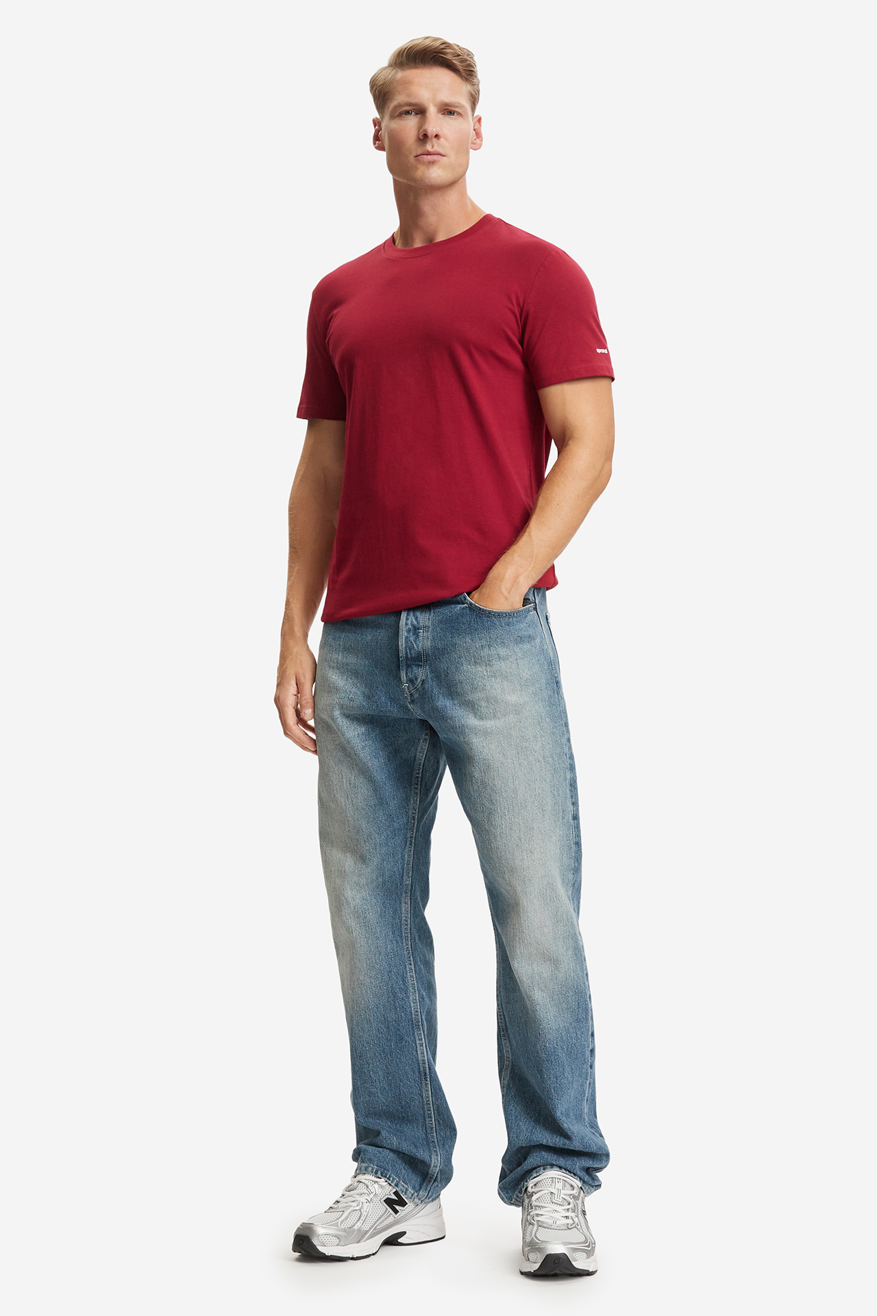T-shirt Sprandi W226-SIMTS-1135-10X Bordowy